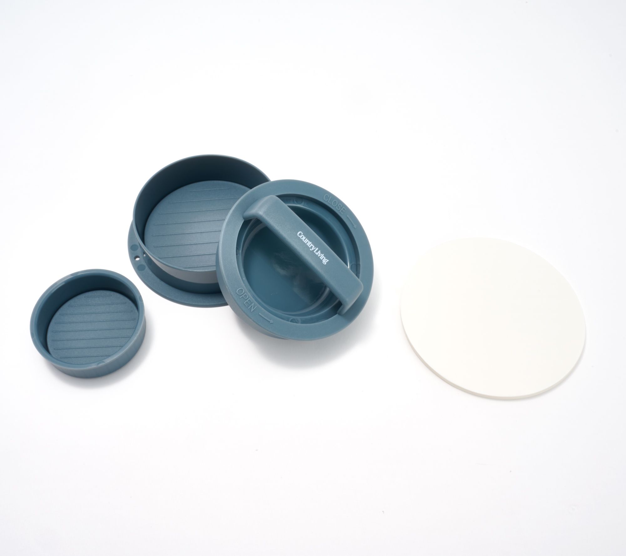 Country Living 3-in-1 Burger Press w/ 100ct. Patty Making Papers