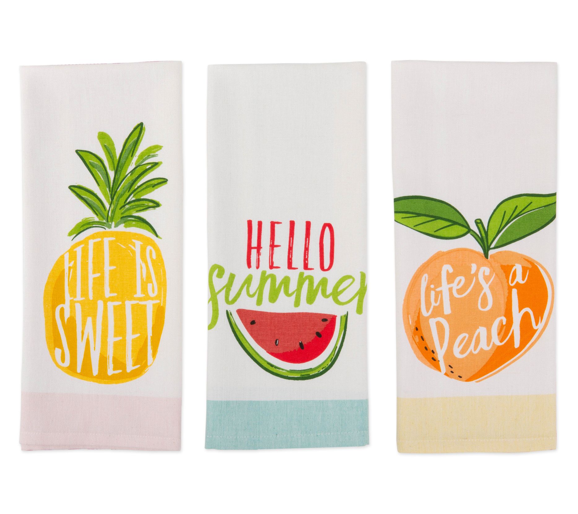 Design Imports Set/3 Hello Summer Kitchen Towels