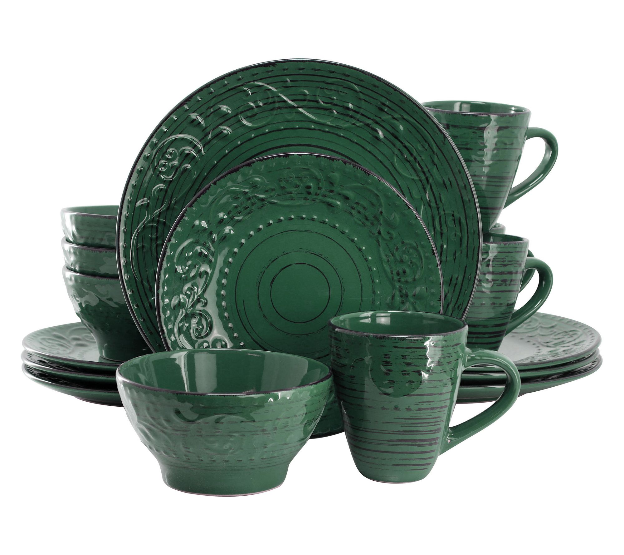 Elama Malibu 16-Piece Dinnerware Set