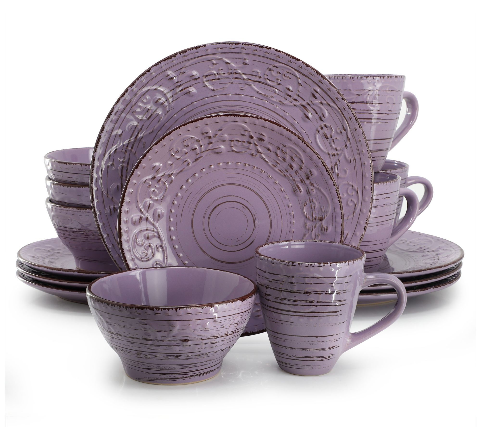 Elama Malibu 16-Piece Dinnerware Set