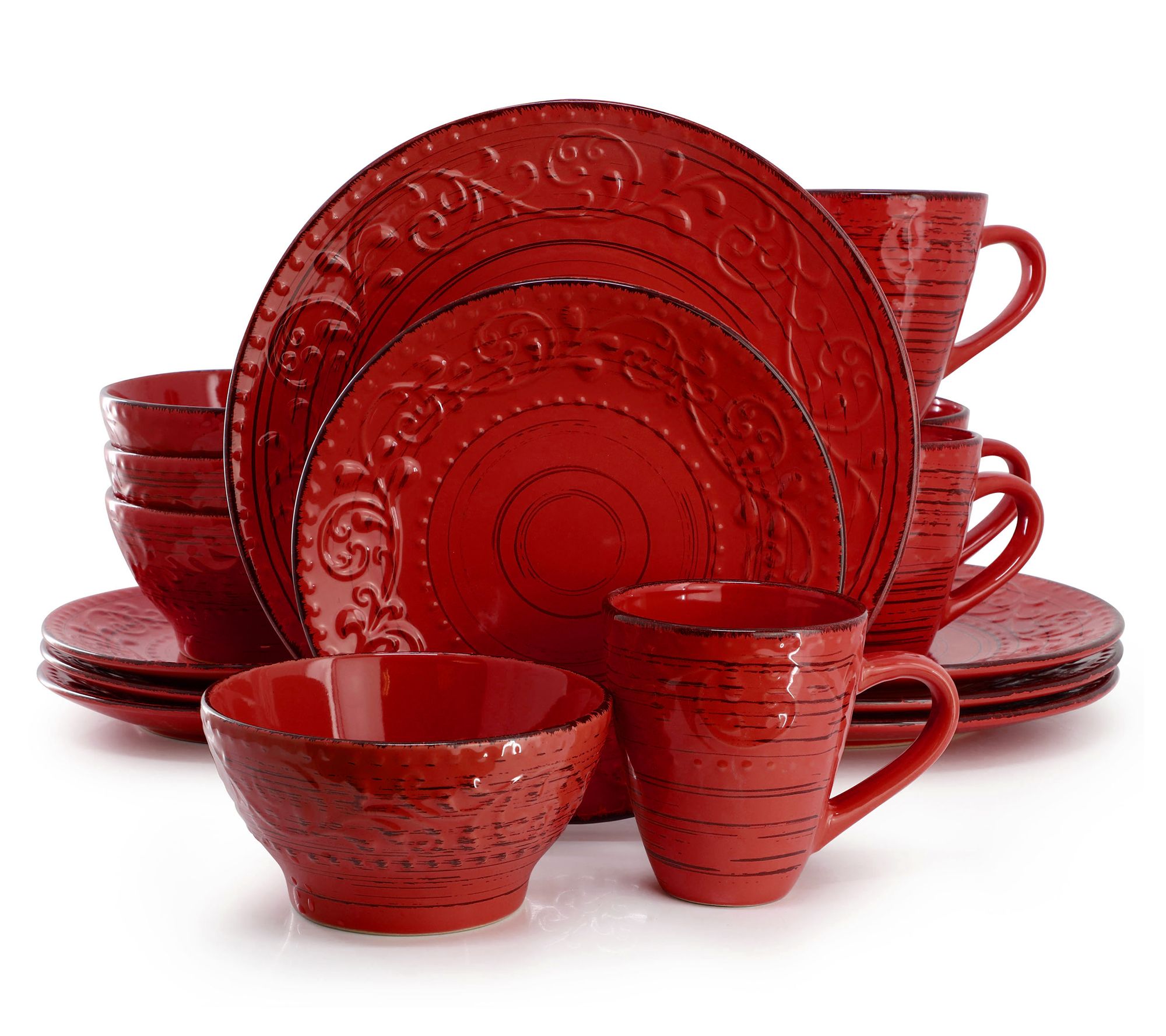 Elama Malibu 16-Piece Dinnerware Set