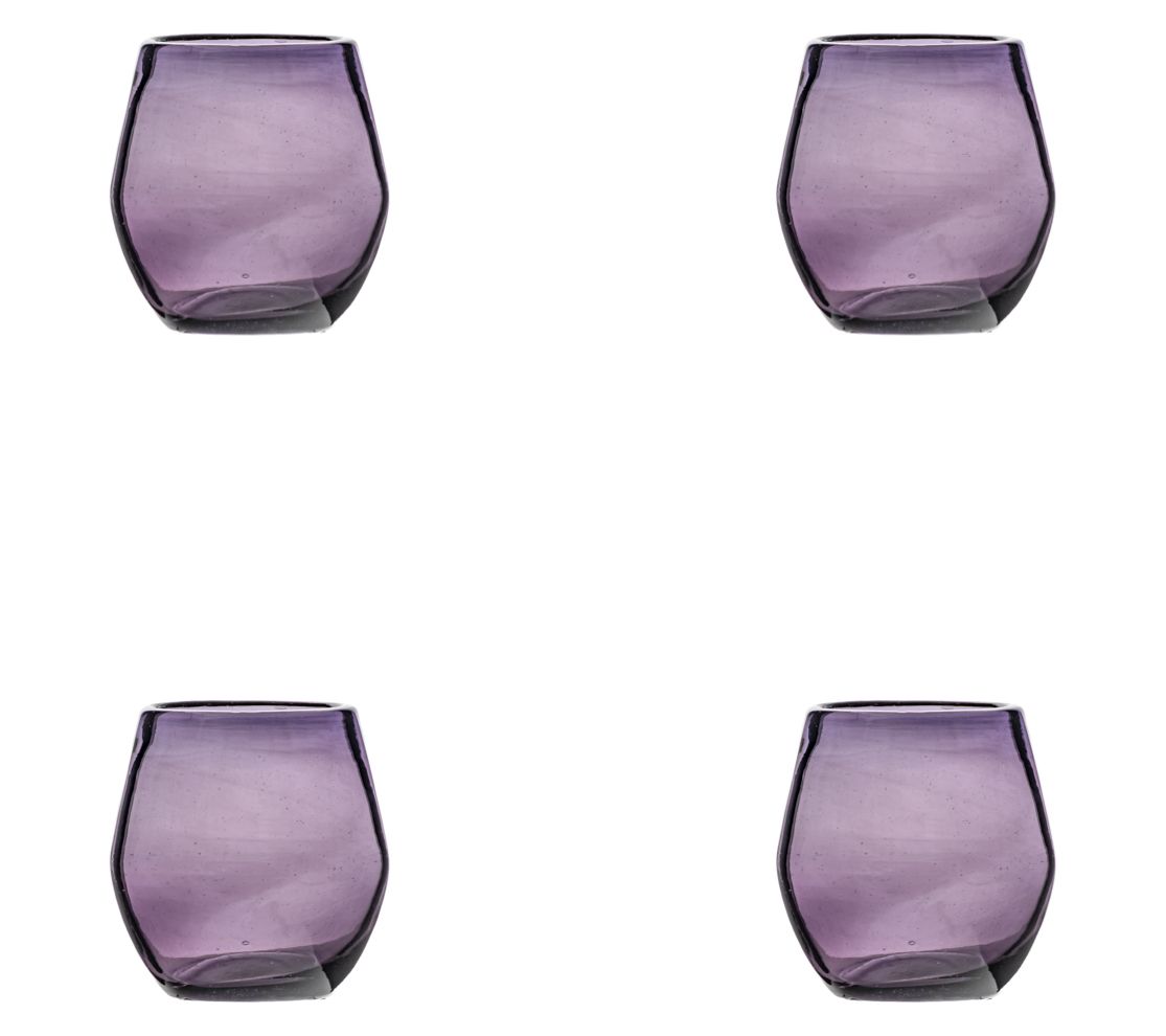 10 Strawberry Street Morado Mexican Glassware,Stemless Wine