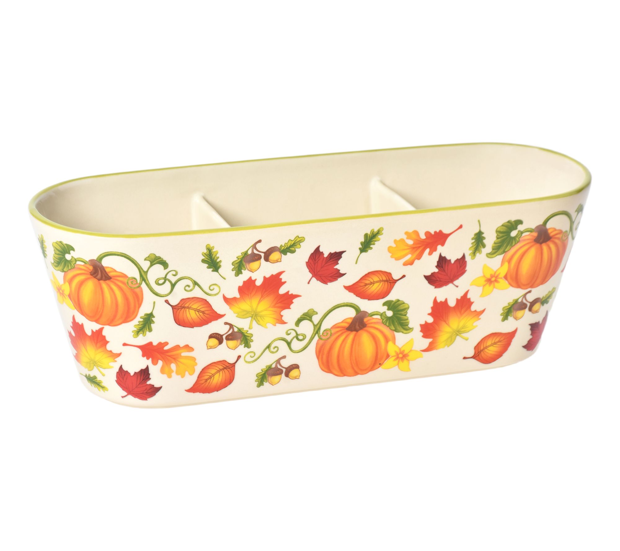 "As Is" Temp-tations Harvest 3-Section Utensil Holder