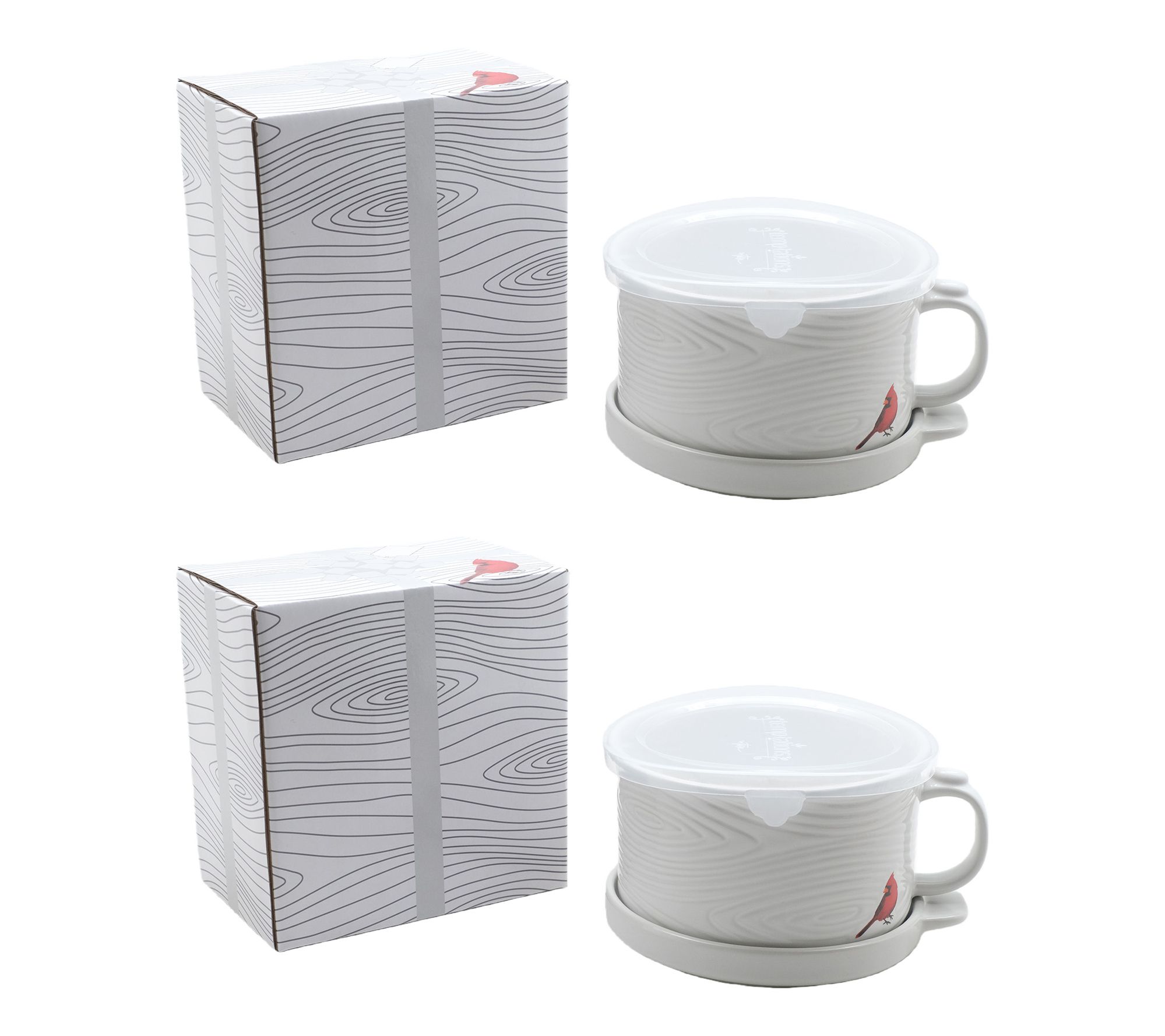 Temp-tations Set of 2 25oz Meal Mugs w/Lid-Its
