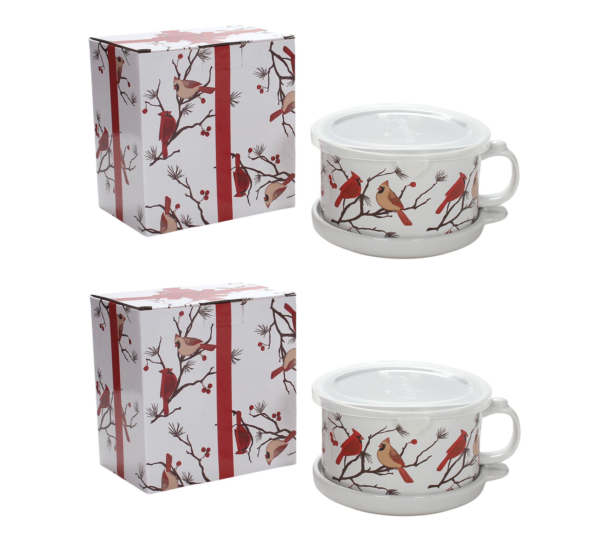 Temp-tations Set of 2 25oz Meal Mugs w/Lid-Its