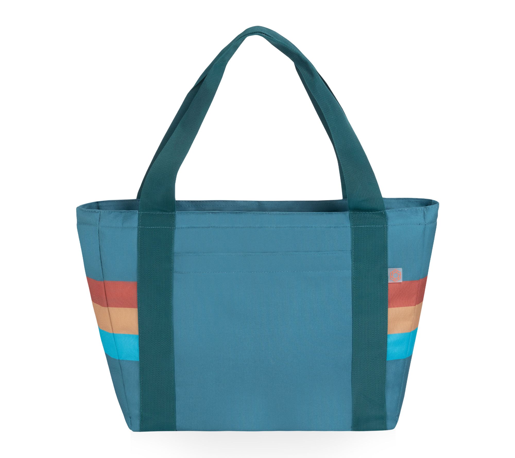  ONIVA Topanga 2.0 Teal Stripe 24-Can Cooler Tote Bag
