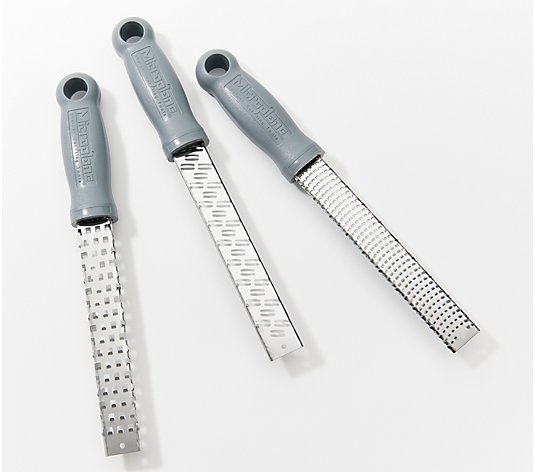 Microplane Set of 3 Fine, Ribbon, and Coarse Graters and Zesters