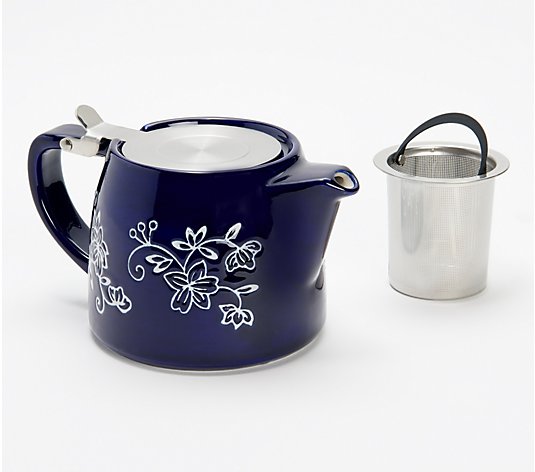 Temp-tations Floral Lace 18-oz Teapot with Strainer