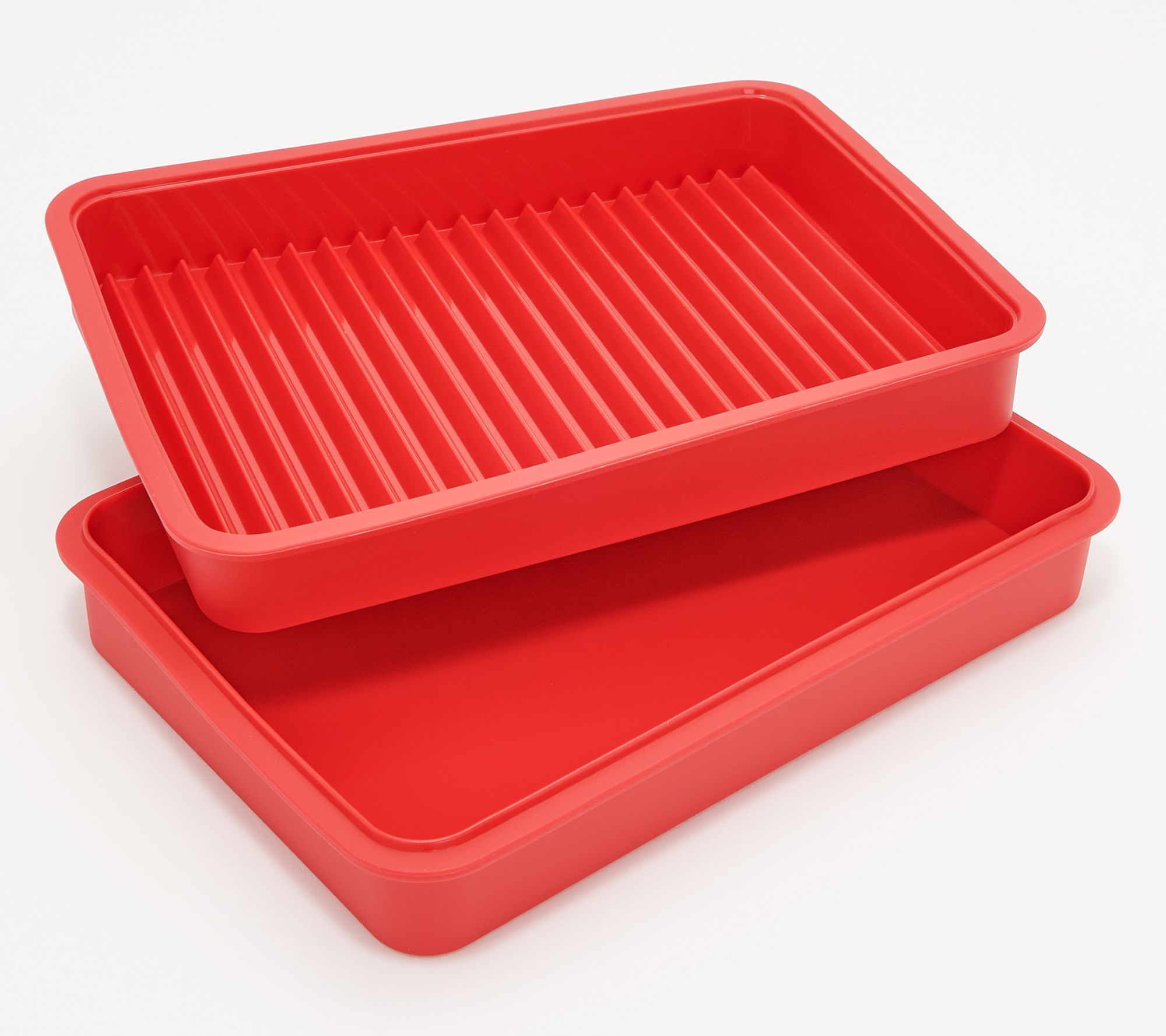 Collapsible Air Fryer Silicone Tray Rectangle Oven Baking Tray