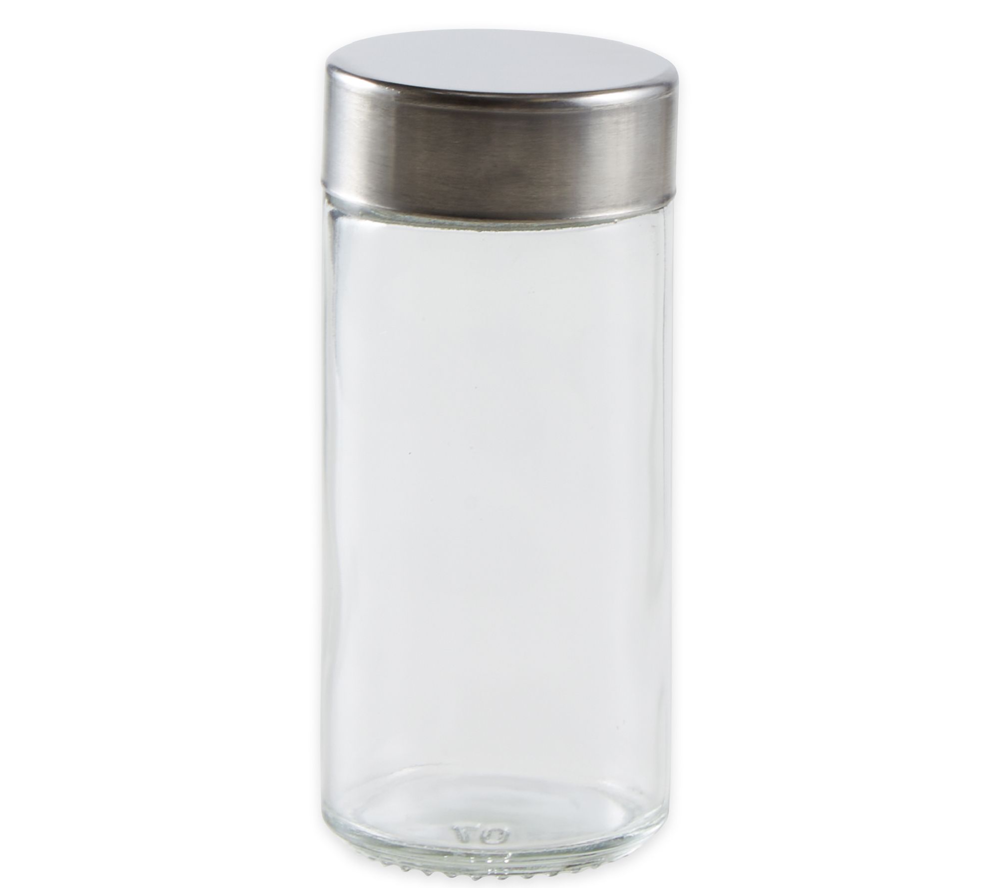 4 oz Clear Glass Spice Bottle with Shaker Lid and Pour/Spoon Dispenser