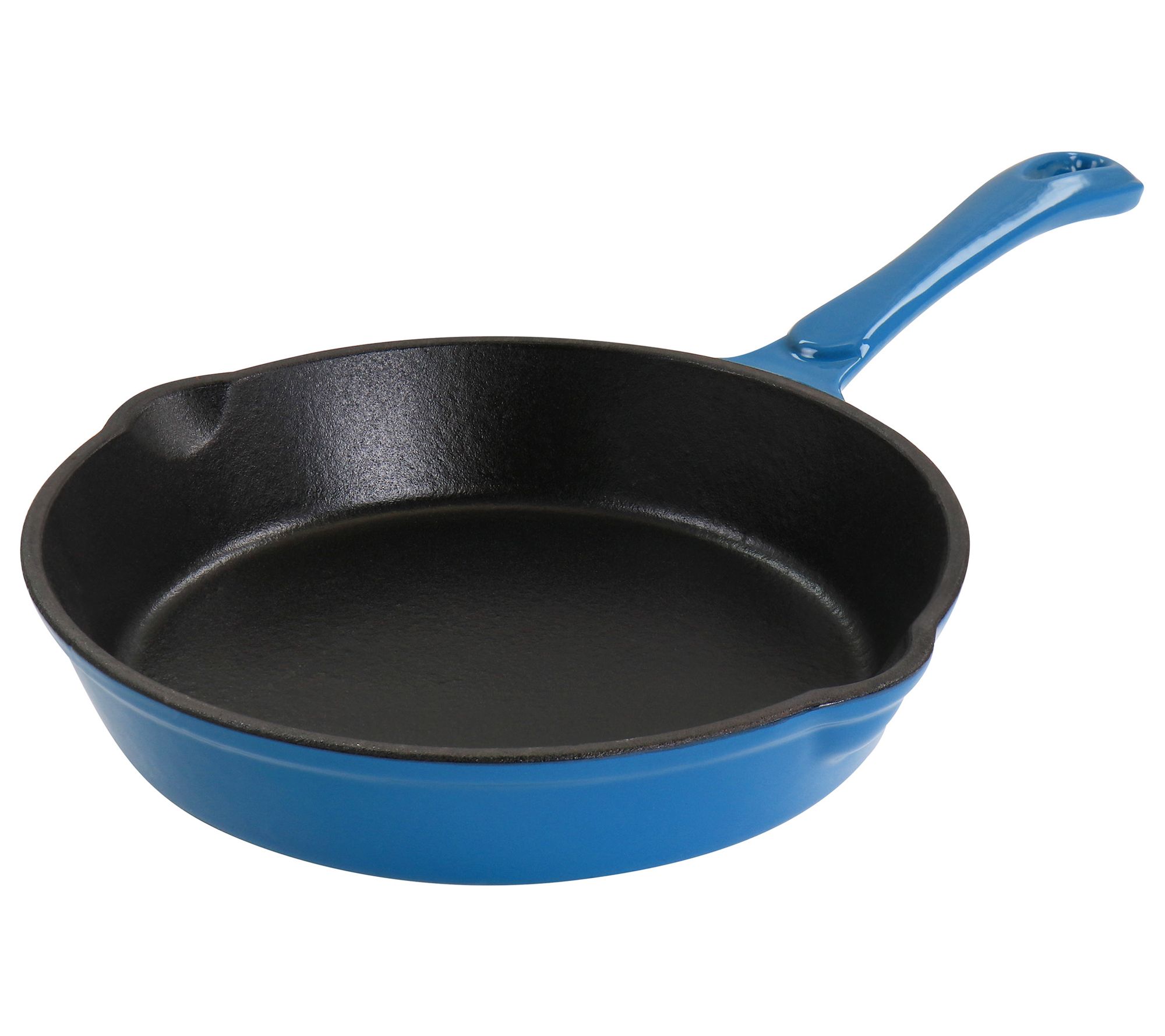 MegaChef 8" Enameled Round Seasoned Cast Iron F rying Pan