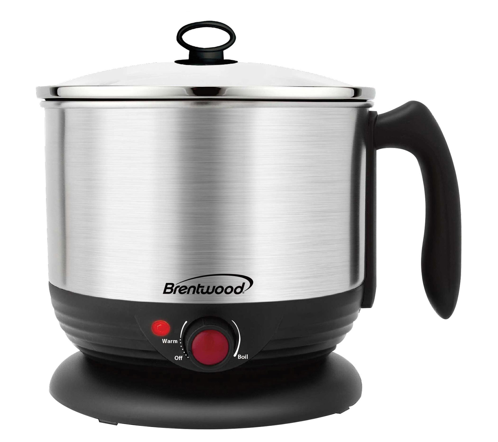 Brentwood 1.3qt Stainless Steel Electric Hot Pot Cooker 