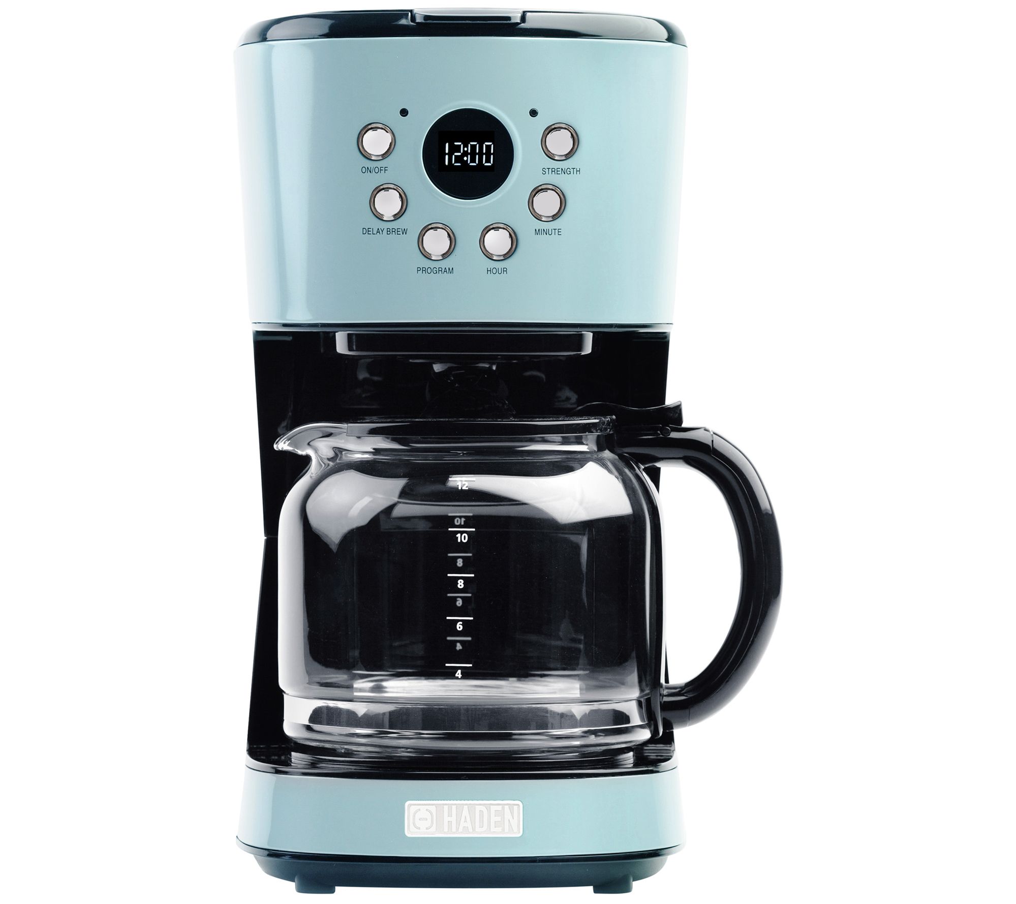 Haden 12-Cup Programmable Coffee Maker with Str ength Control