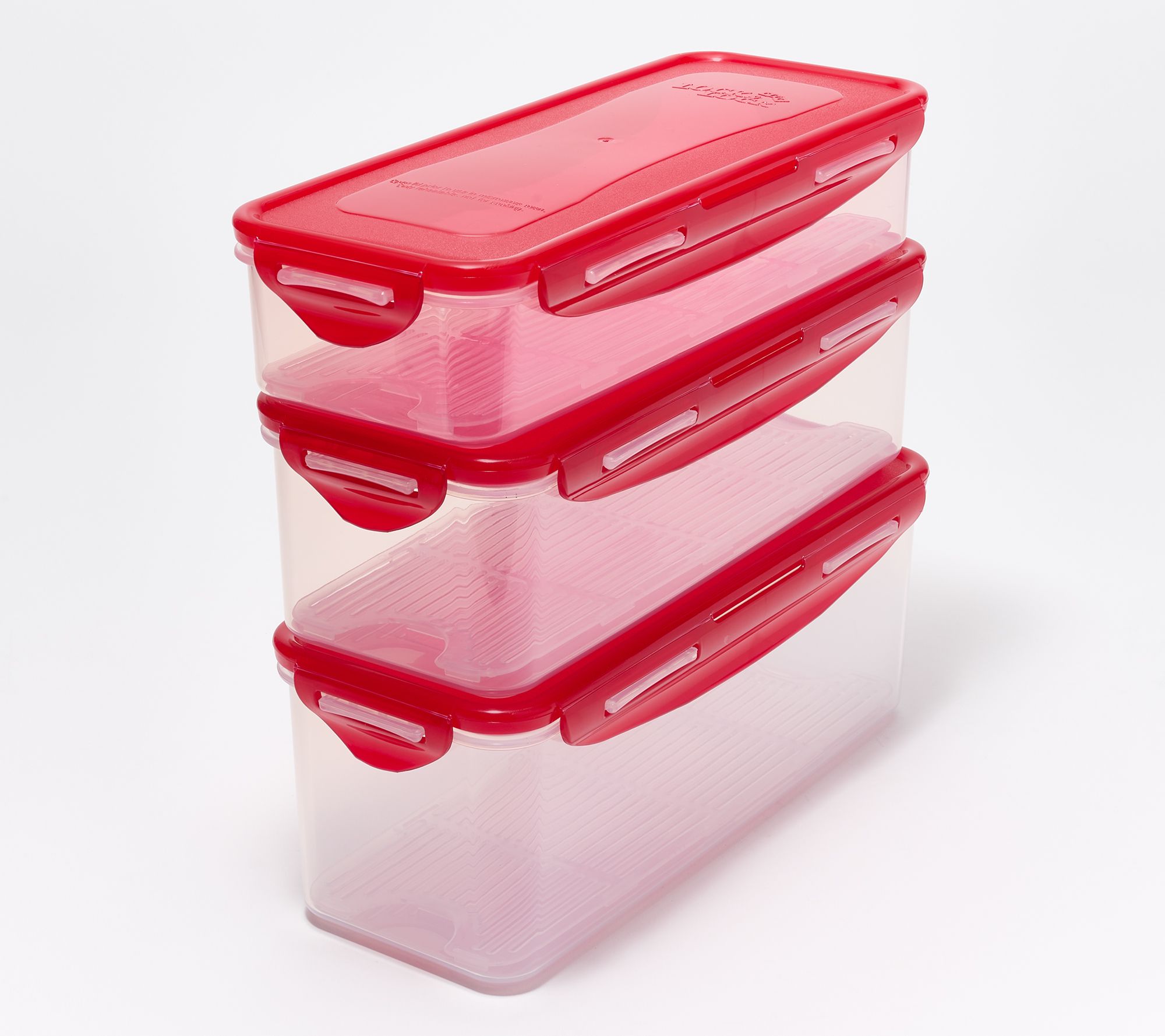 Lock & Lock Serve And Store Round Nesting Storage Set – Red, 4pc