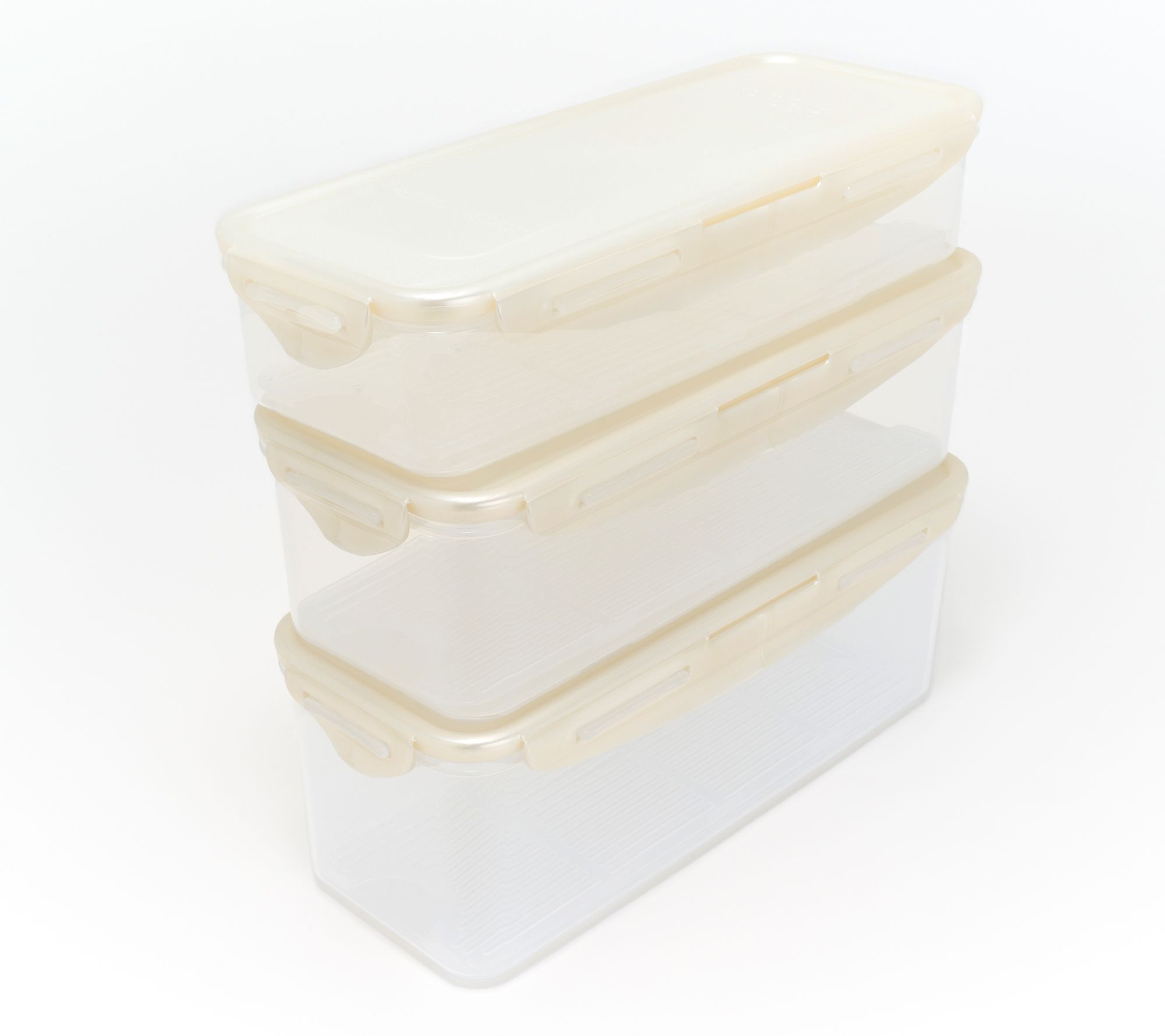 LocknLock 3-Pc Stackable Refrigerator Storage Set w/ Drip Trays