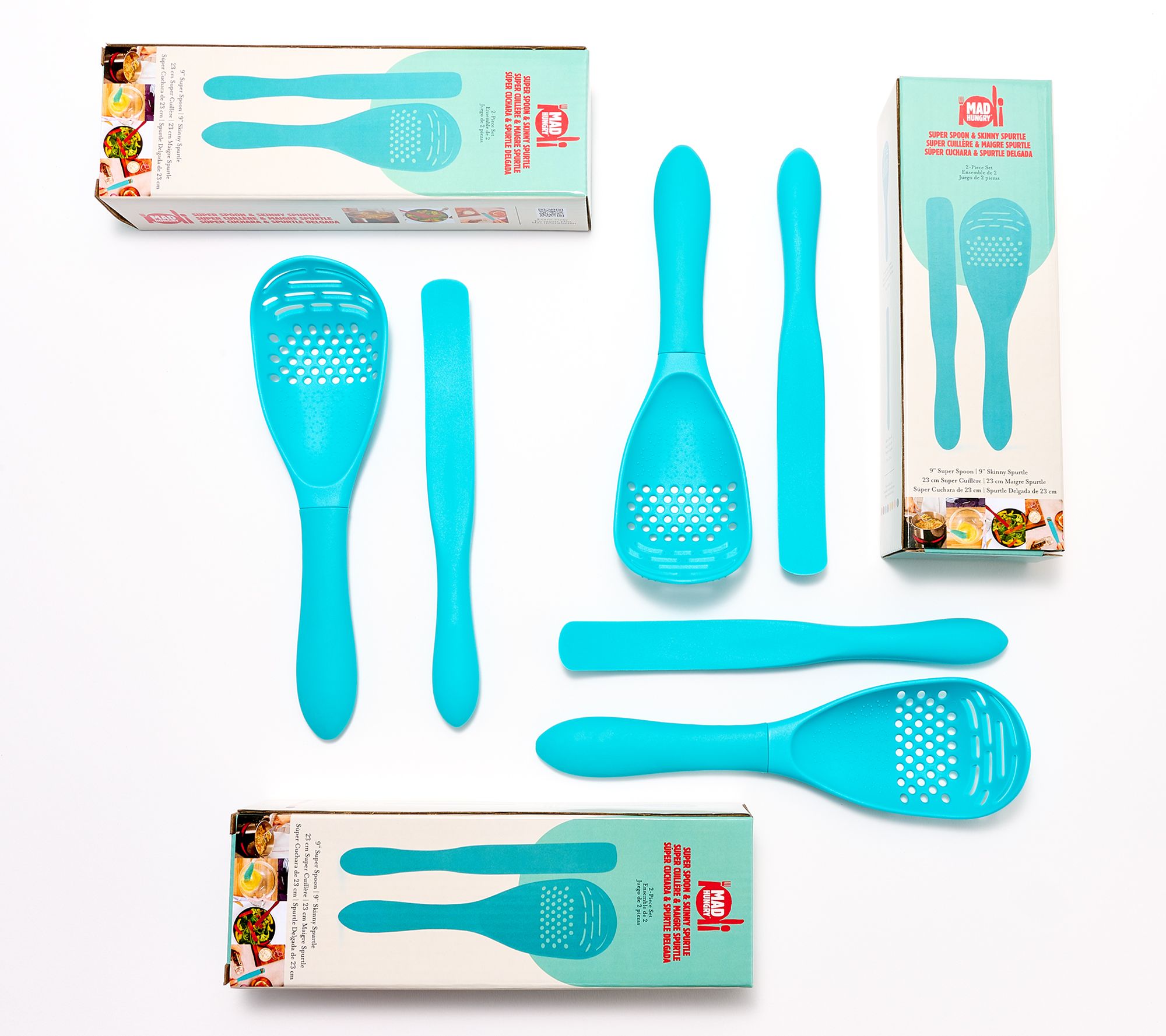 Mad Hungry 4 piece Multi-Use Silicone Spurtle Set on QVC 