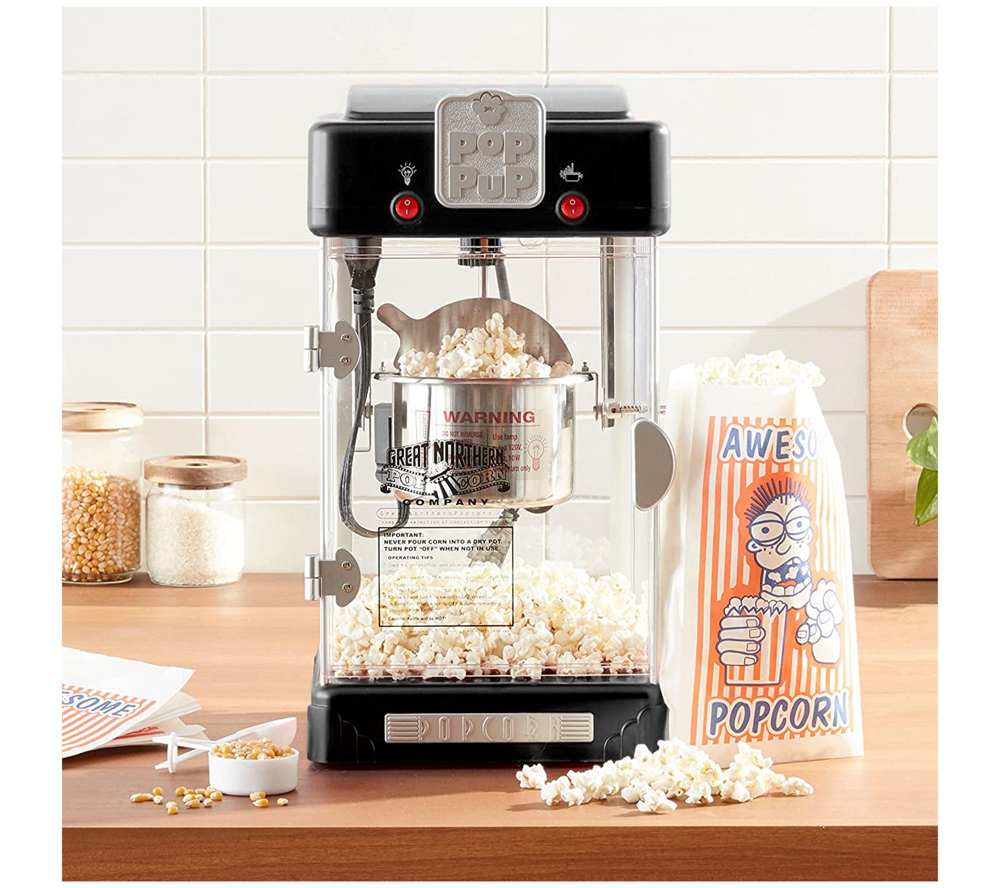 Great Northern Popcorn Pop Pup Tabletop Popcorn Machine