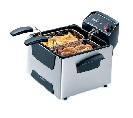 Chefman 4.5L Dual Cook Pro Deep Fryer, Adjustable Temp & Timer, Stainless  Steel 