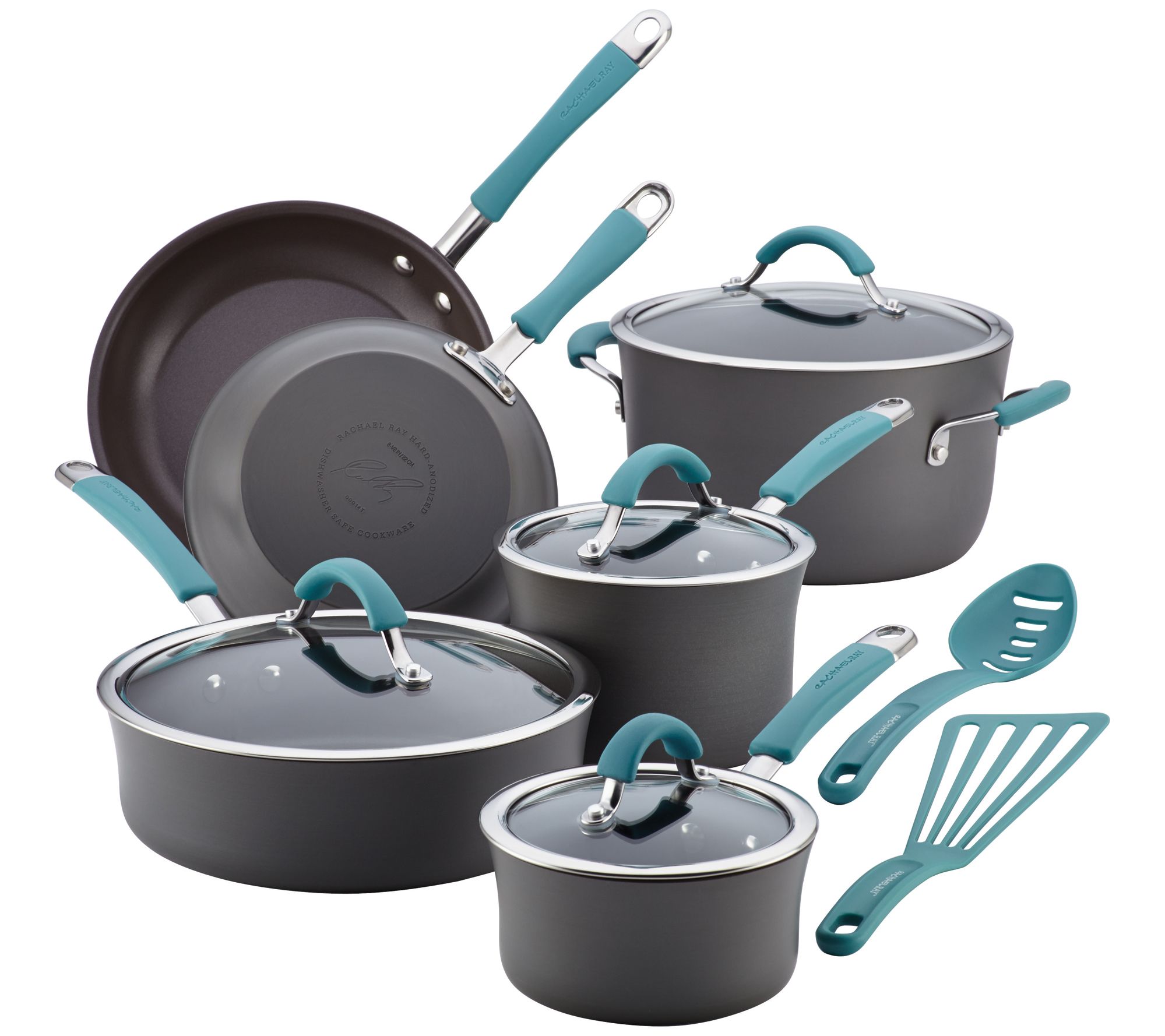 Rachael Ray Cucina Hard-Anodized 12-Piece Cookw  are Set