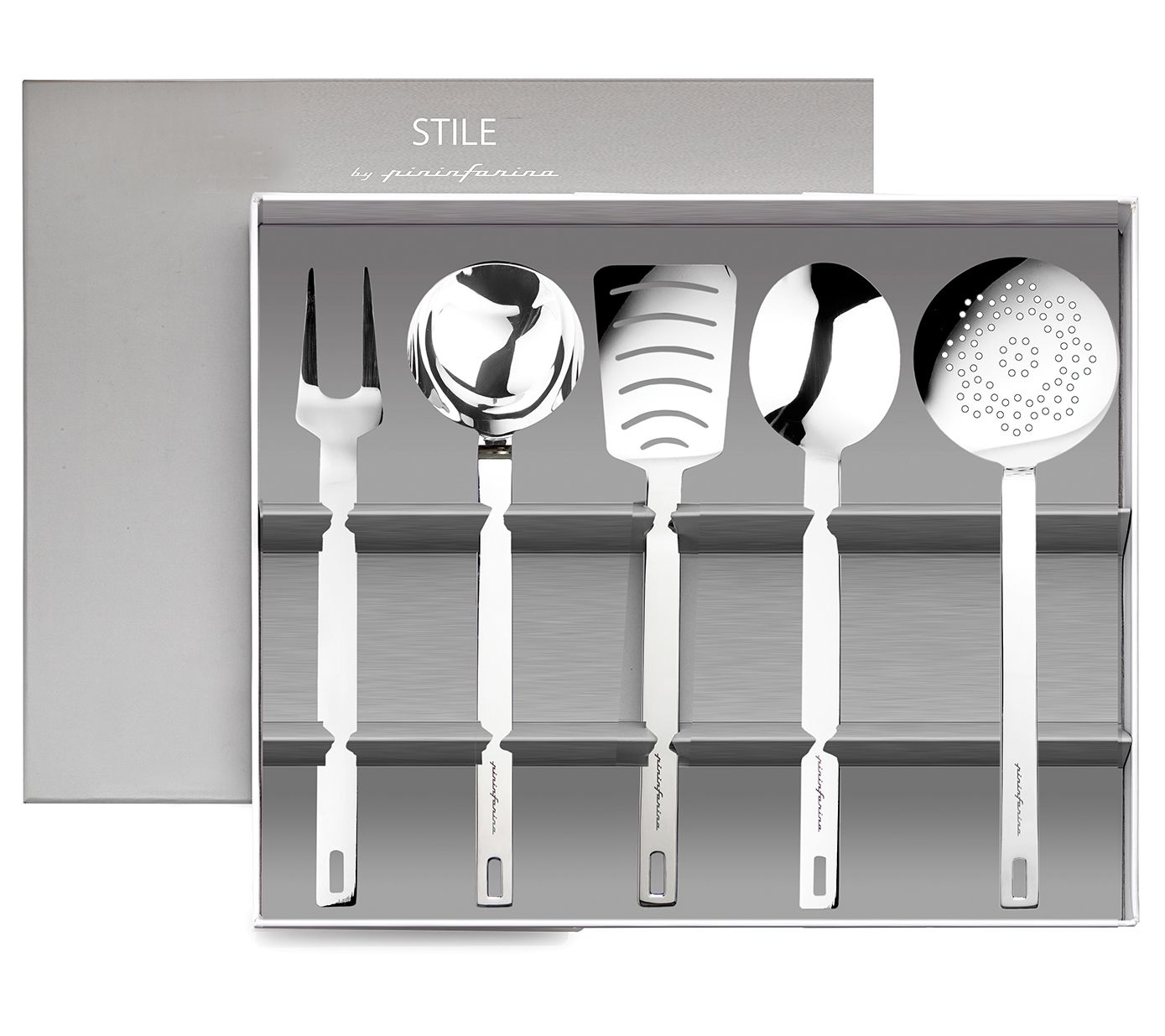 Mepra  5 Pc Stile Kitchen Tools with Box - Silver