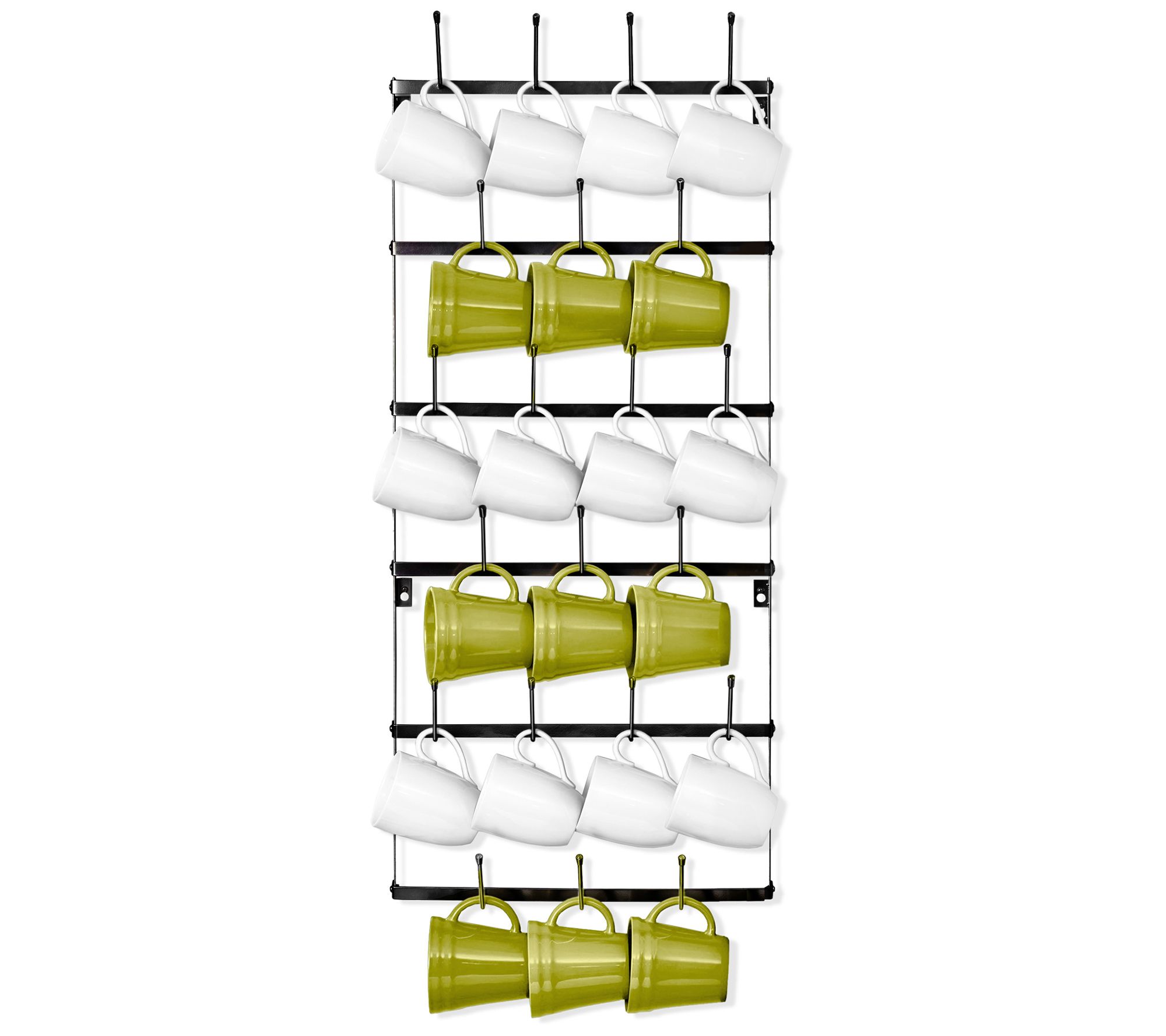 Sorbus Small 6-Tier Mug Rack, Wall Mounted with21 Hooks