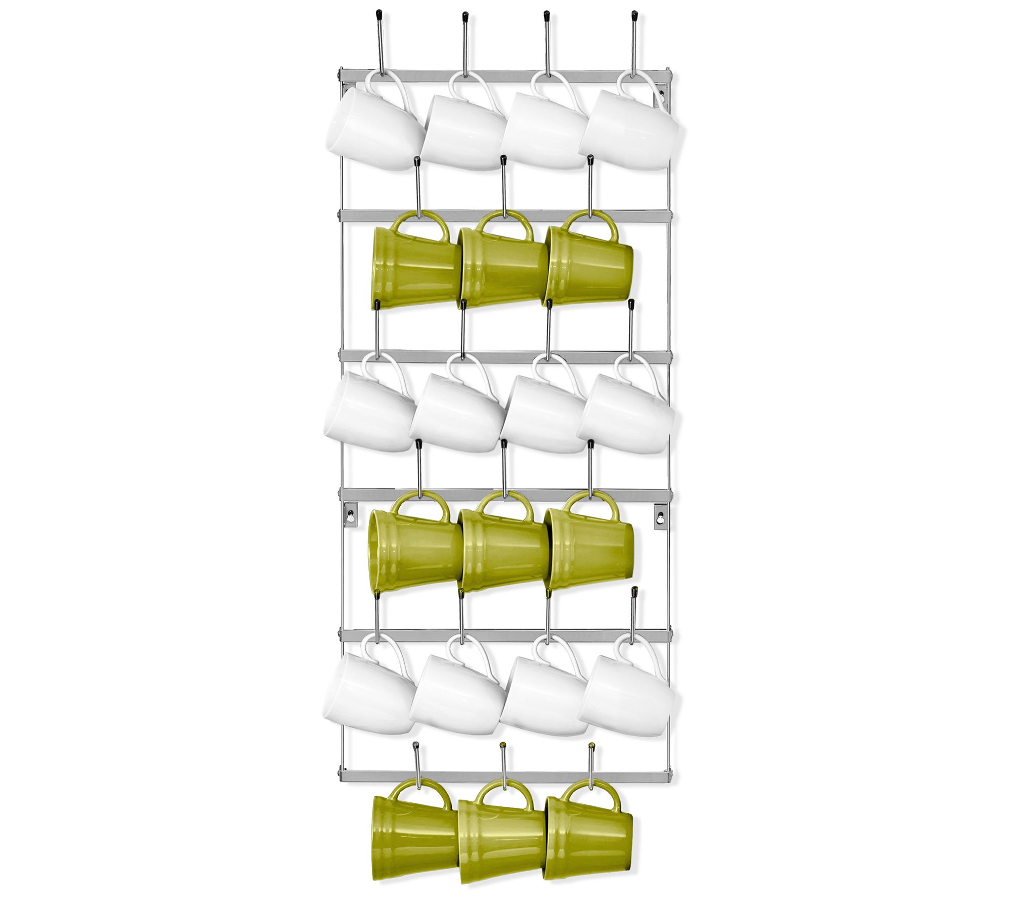 Sorbus Small 6-Tier Mug Rack, Wall Mounted with21 Hooks