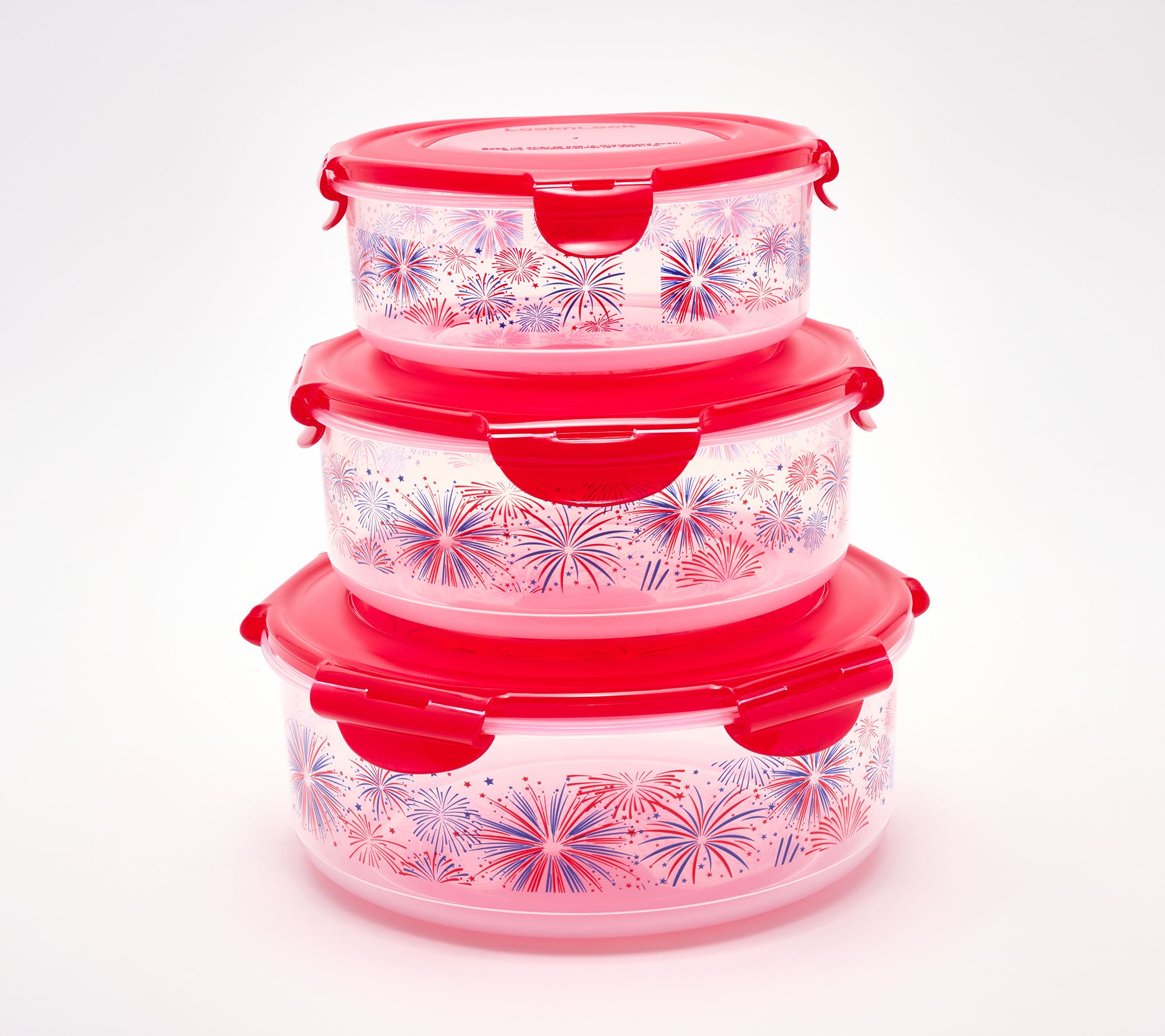 LocknLock 3-Pc Patriotic Printed Nestable Canisters