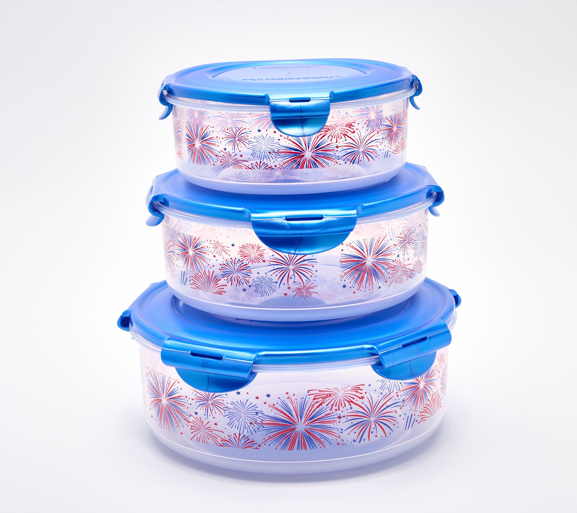 LocknLock 3-Pc Patriotic Printed Nestable Canisters