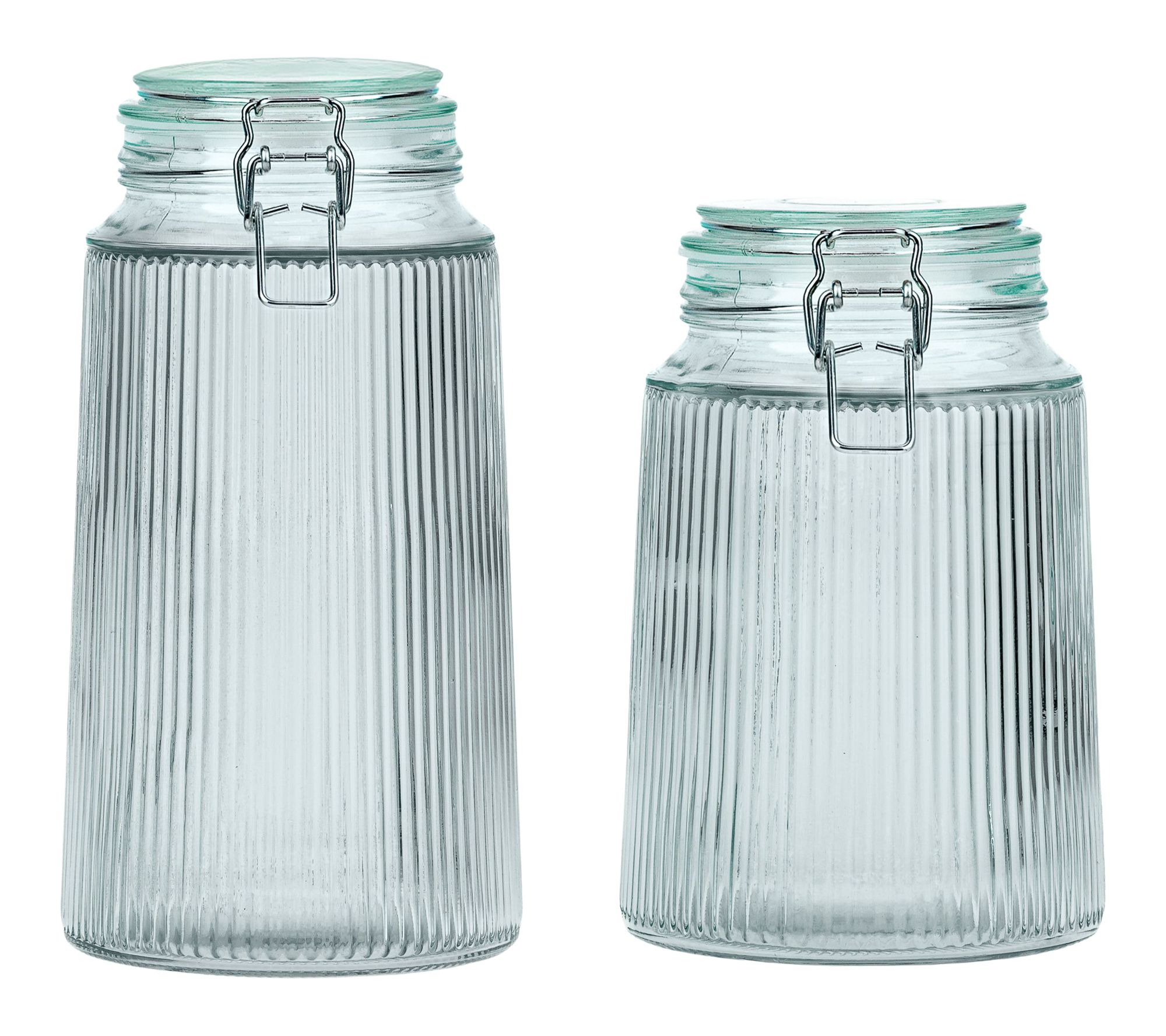 10 Strawberry Street Set of 2 Cortlandt Glass Canisters