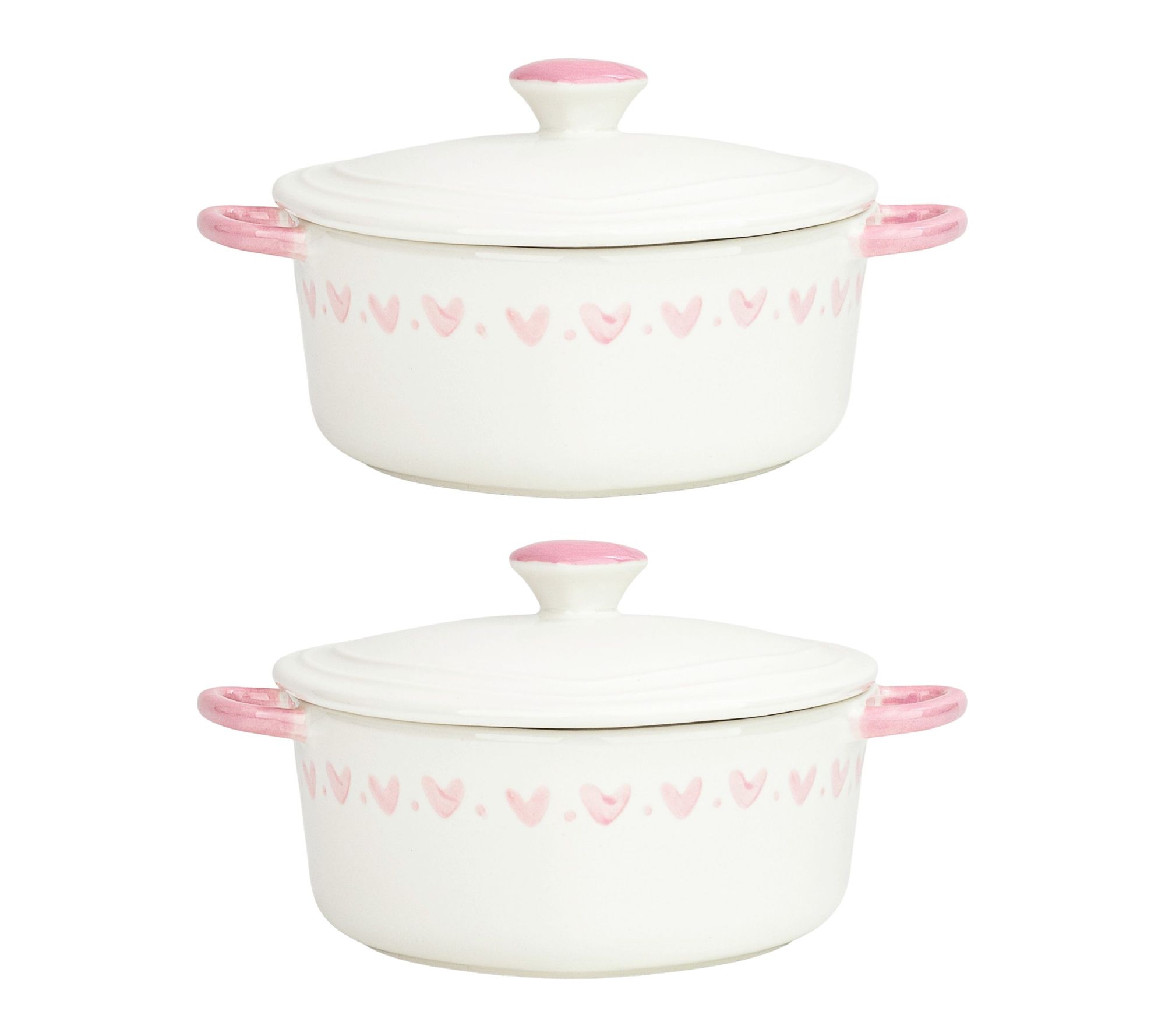 10 Strawberry Street Set of 2 Heart Mini Cocotte