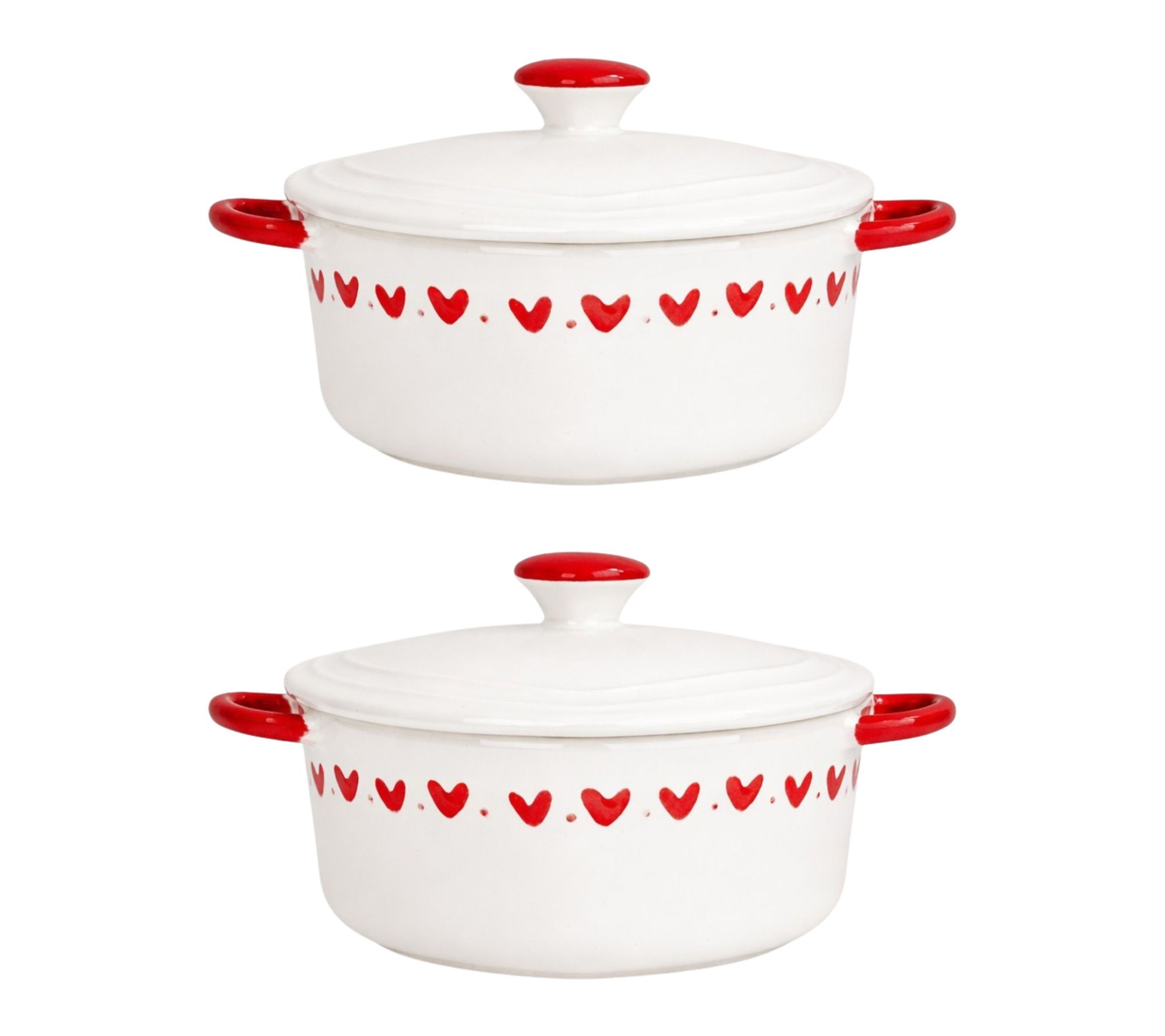10 Strawberry Street Set of 2 Heart Mini Cocotte