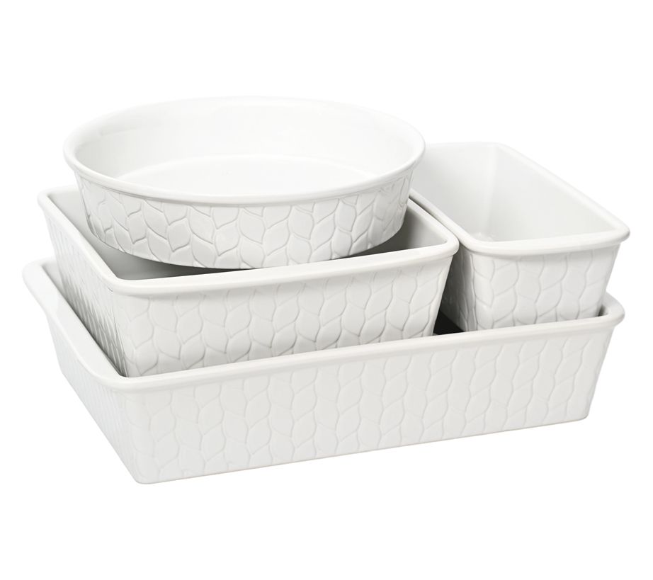 "As Is" Temp-tations Carved Willow 5pc Nestable Bakeware Set