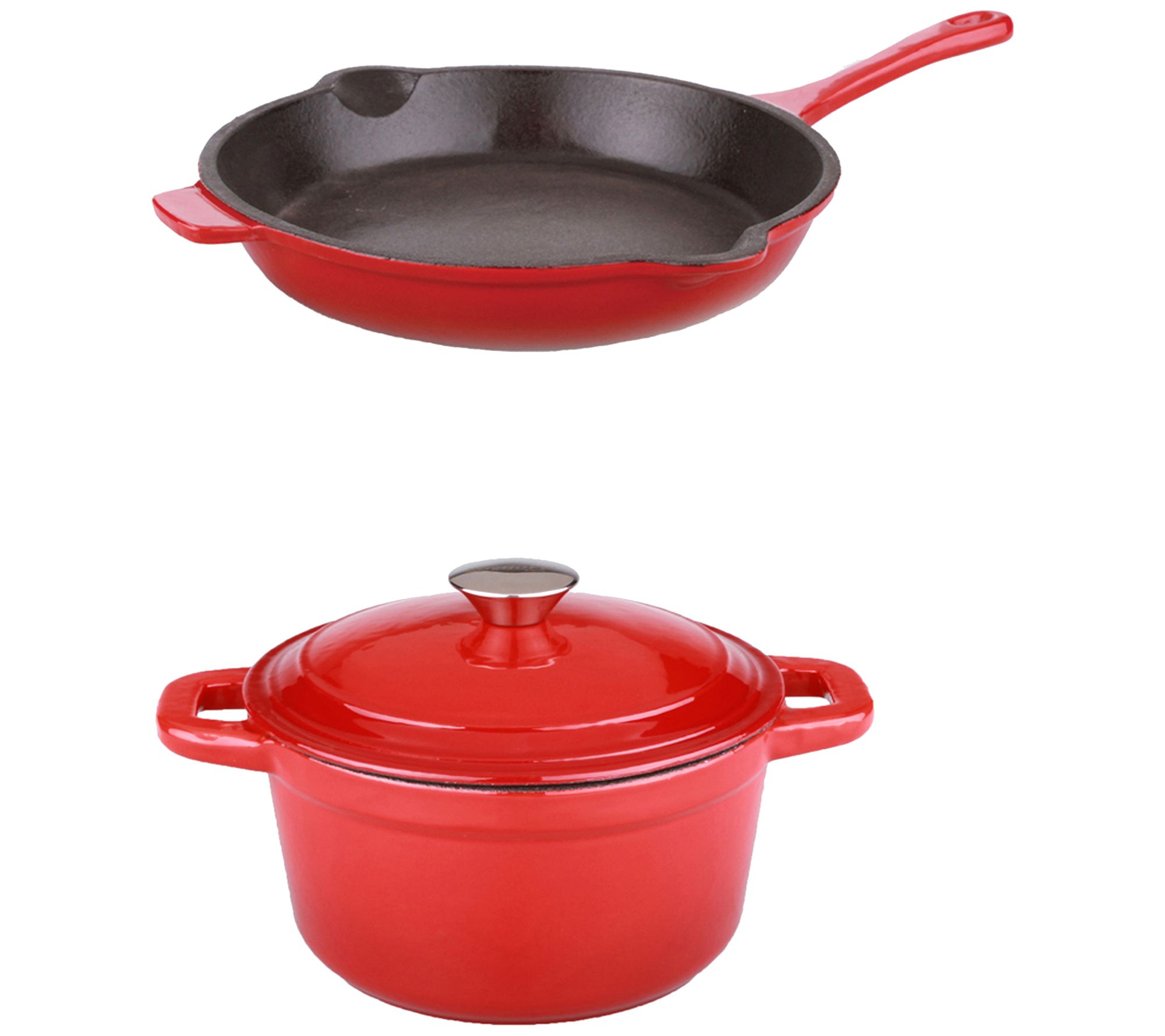 BergHOFF Neo Cast Iron 3-Pc Set, 3-Qt Dutch Oven & 10" Fry Pa