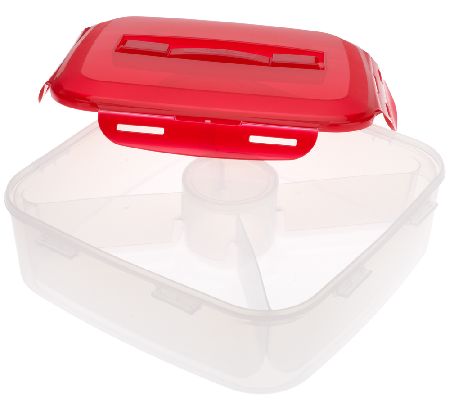 Lock & Lock Appetizer Tray with Color Lid - QVC.com