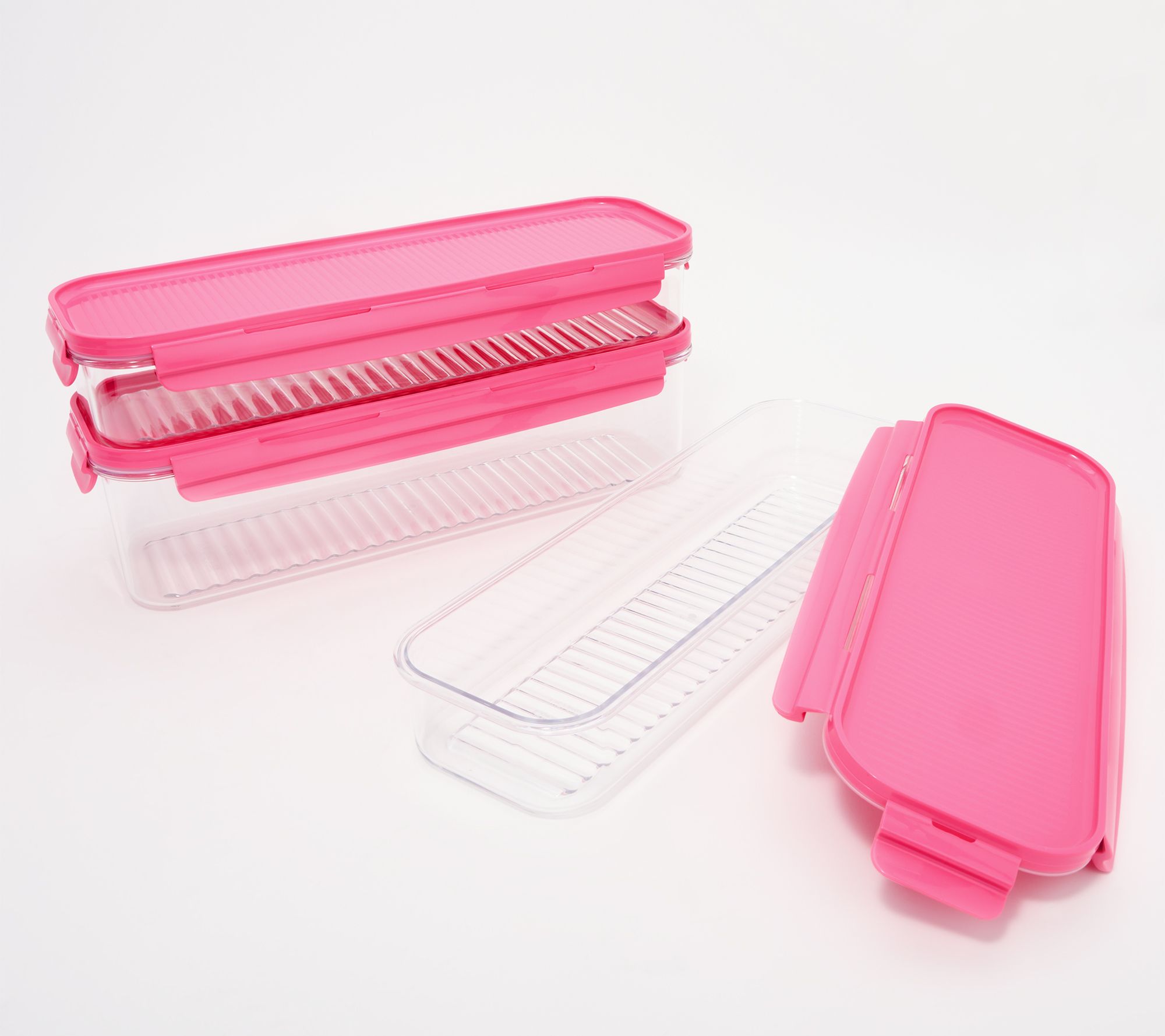 Bolanger 3 Container Food Storage Set Prep & Savour Color: Pink