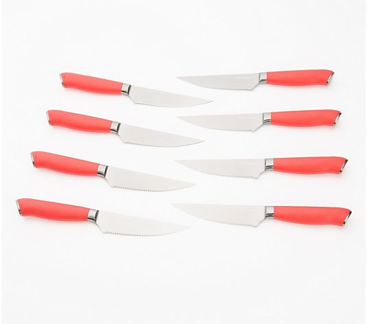 Cook's Essentials 8-Piece Japanese Steel Steak Knife Set 