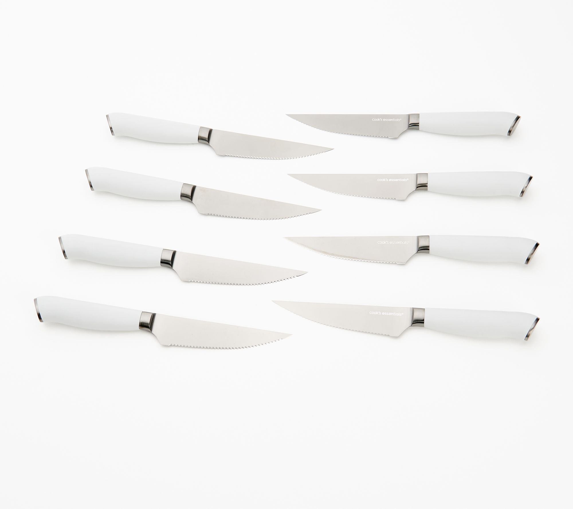 Cook's Essentials 8-Piece Japanese Steel Steak Knife Set 