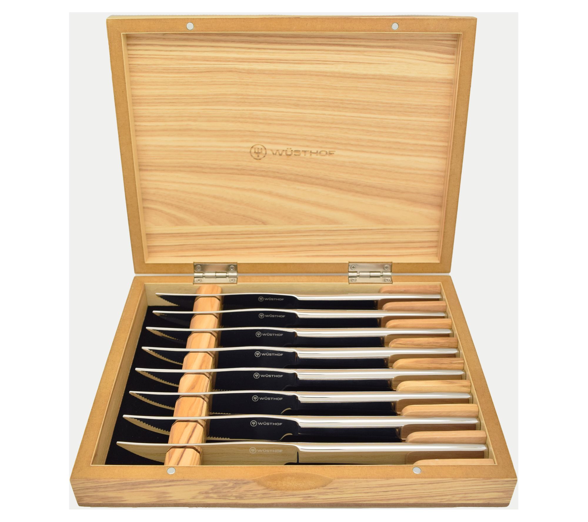 Berghoff Pakka Stainless Steel 7pc Steak Knife Set With Wood Case