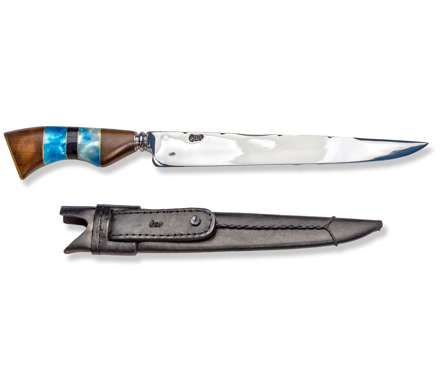 Brazilian Flame 10-inch Stainless Knife, Luxor Polished