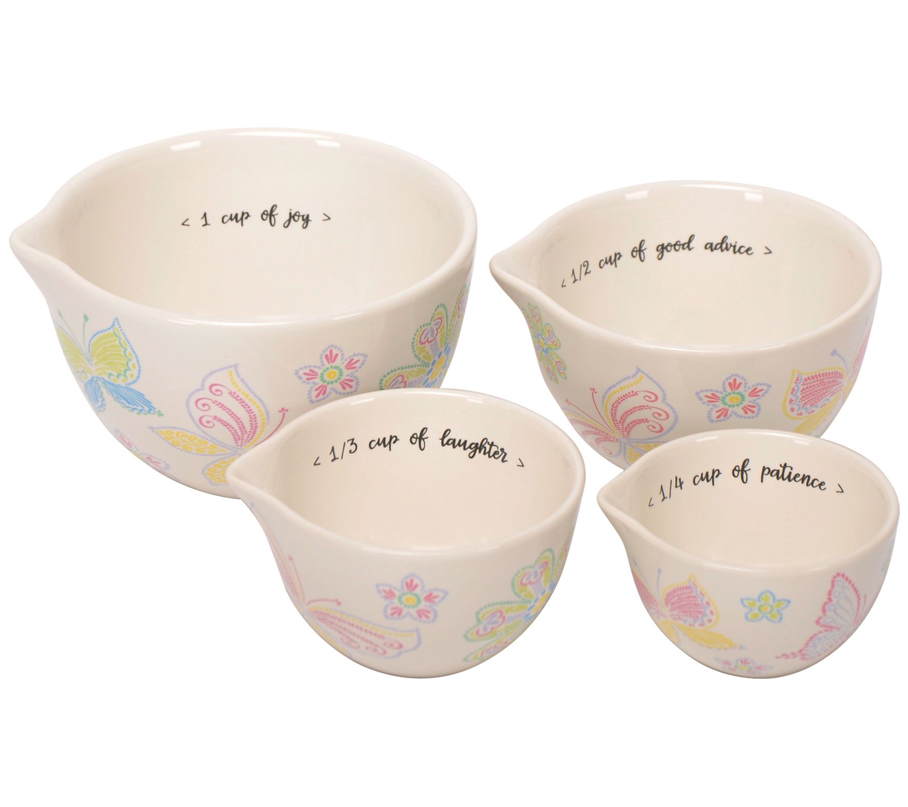 Duncan 38253 Mason Jar Measuring Cups (4 pc. set) Bisque