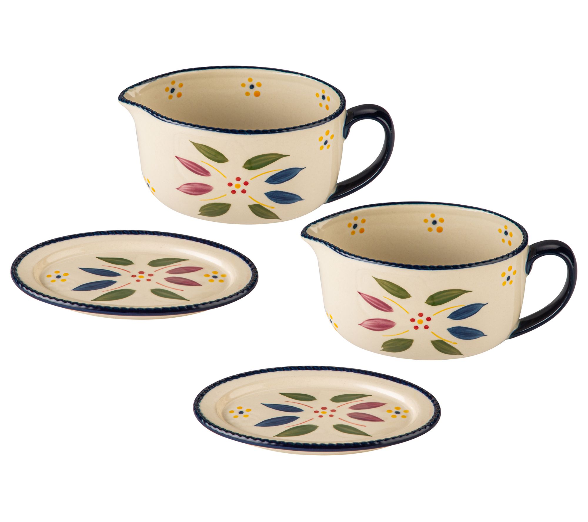 Temp-tations Old World S/2 16-oz Gravy Boats w/ Lid-Its