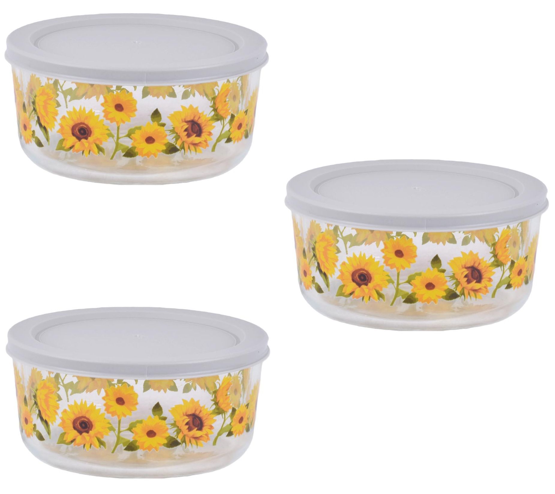Temp-tations Seasonal Set of (3) Borosilicate Glass Bowls