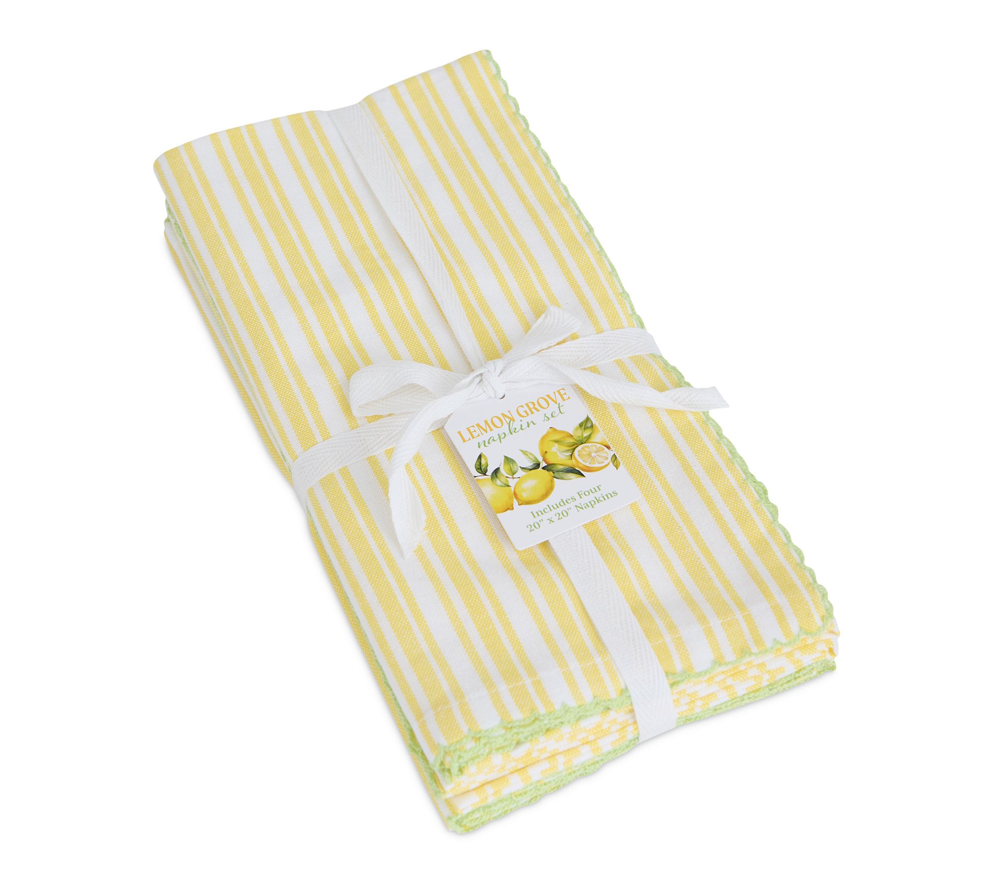 Design Imports Sunshine Stripe Napkin Set of 4
