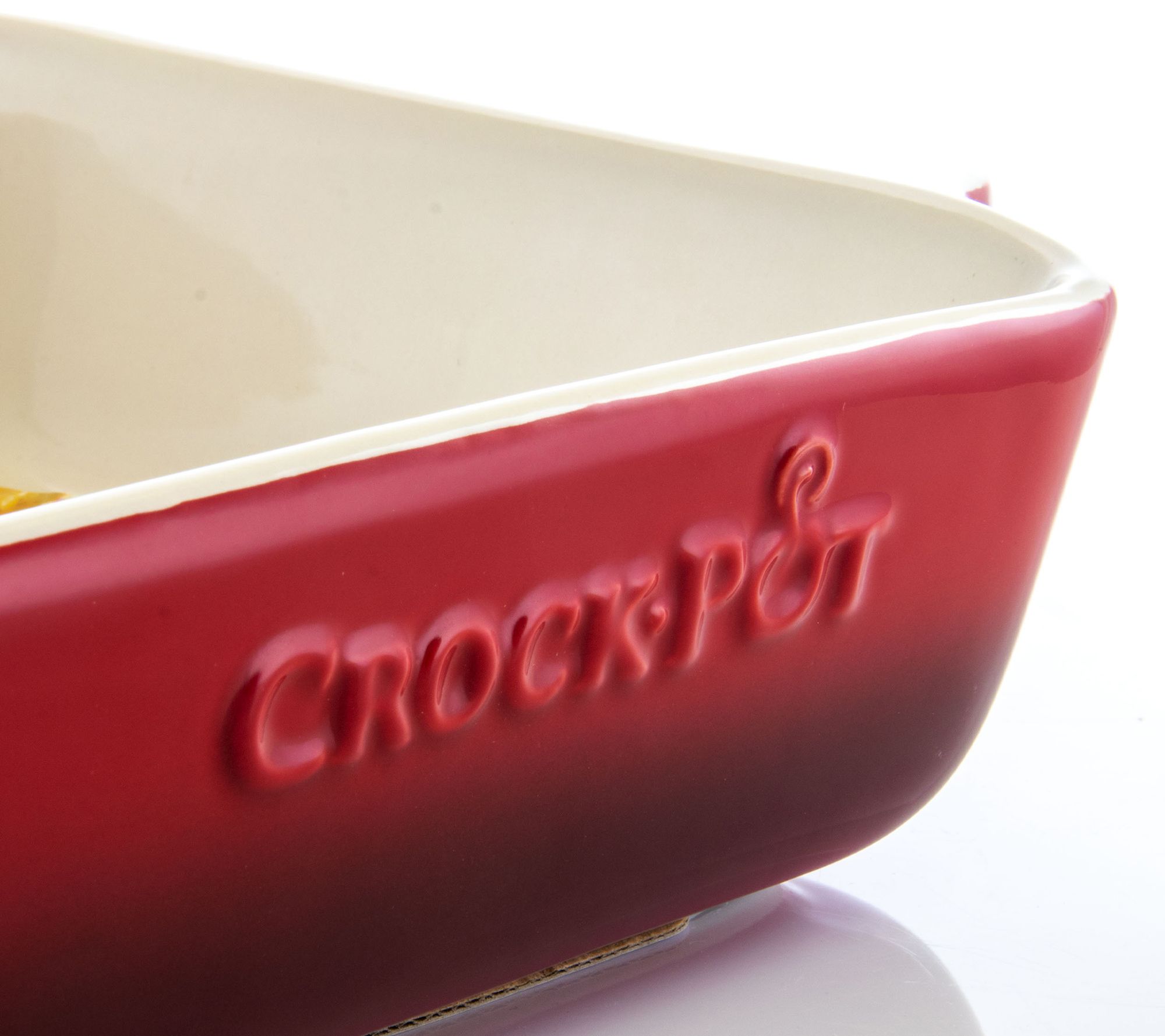 Crock Pot Gibson Denhoff 8 Square Casserole Dish Red Non Stick Stoneware  for sale online