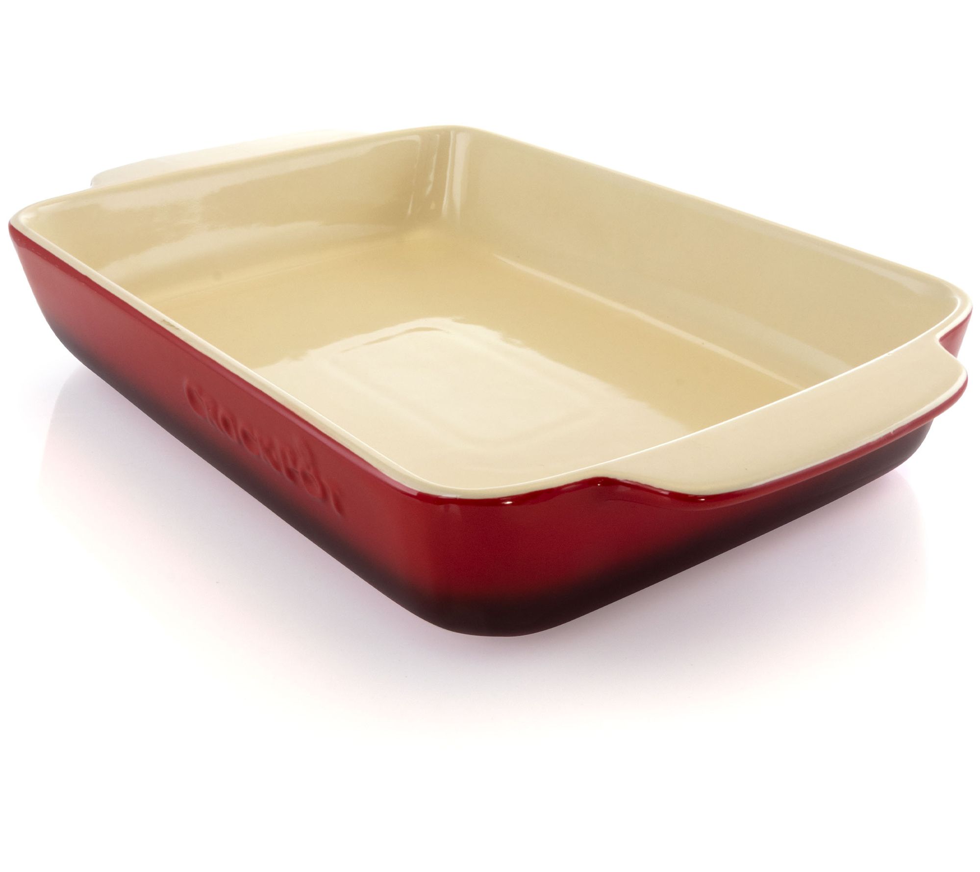 Crock Pot Gibson Denhoff 8 Square Casserole Dish Red Non Stick Stoneware  for sale online