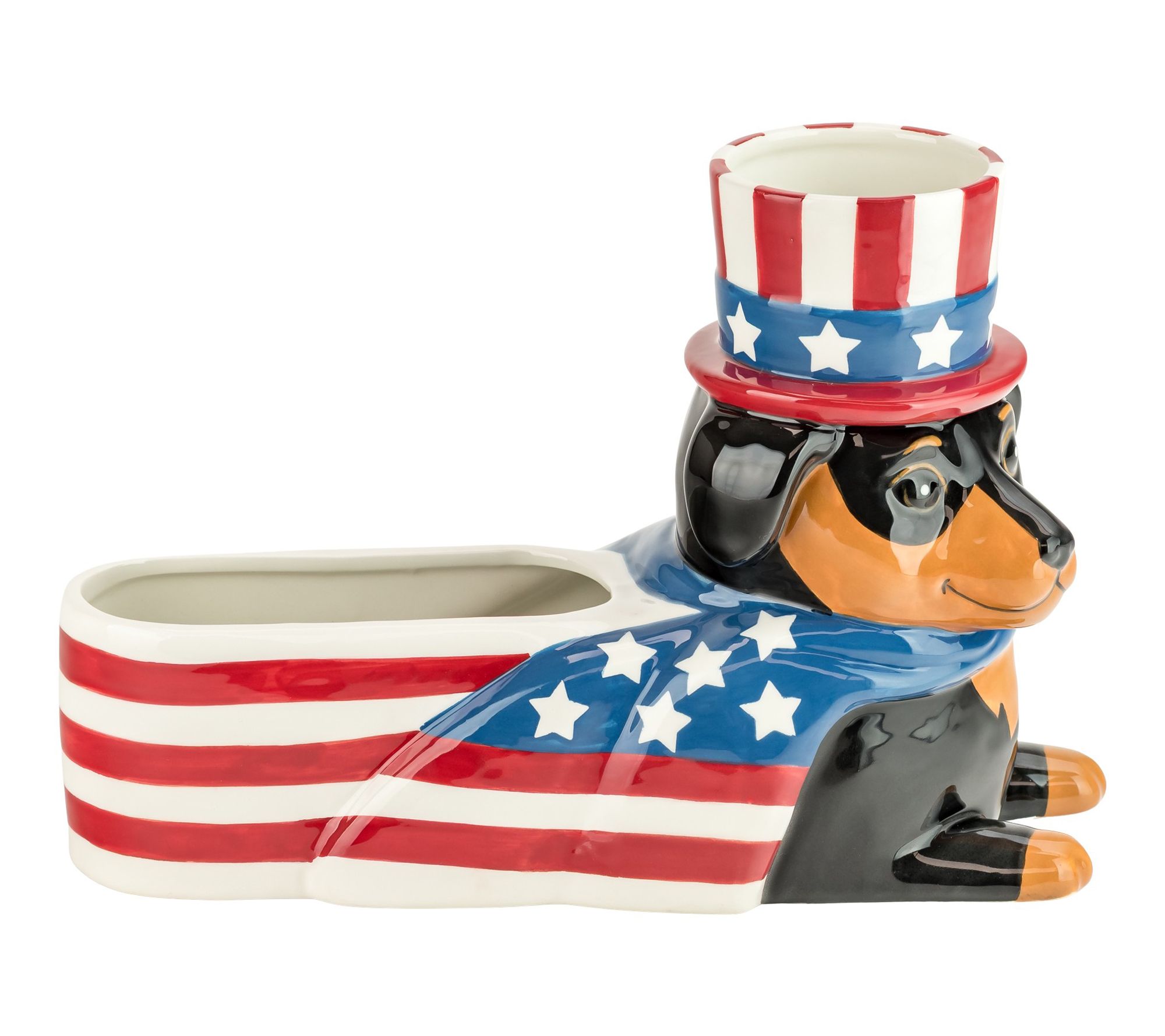 10 Strawberry Street Yankee Doodle Dachshund Cracker Tray - QVC.com