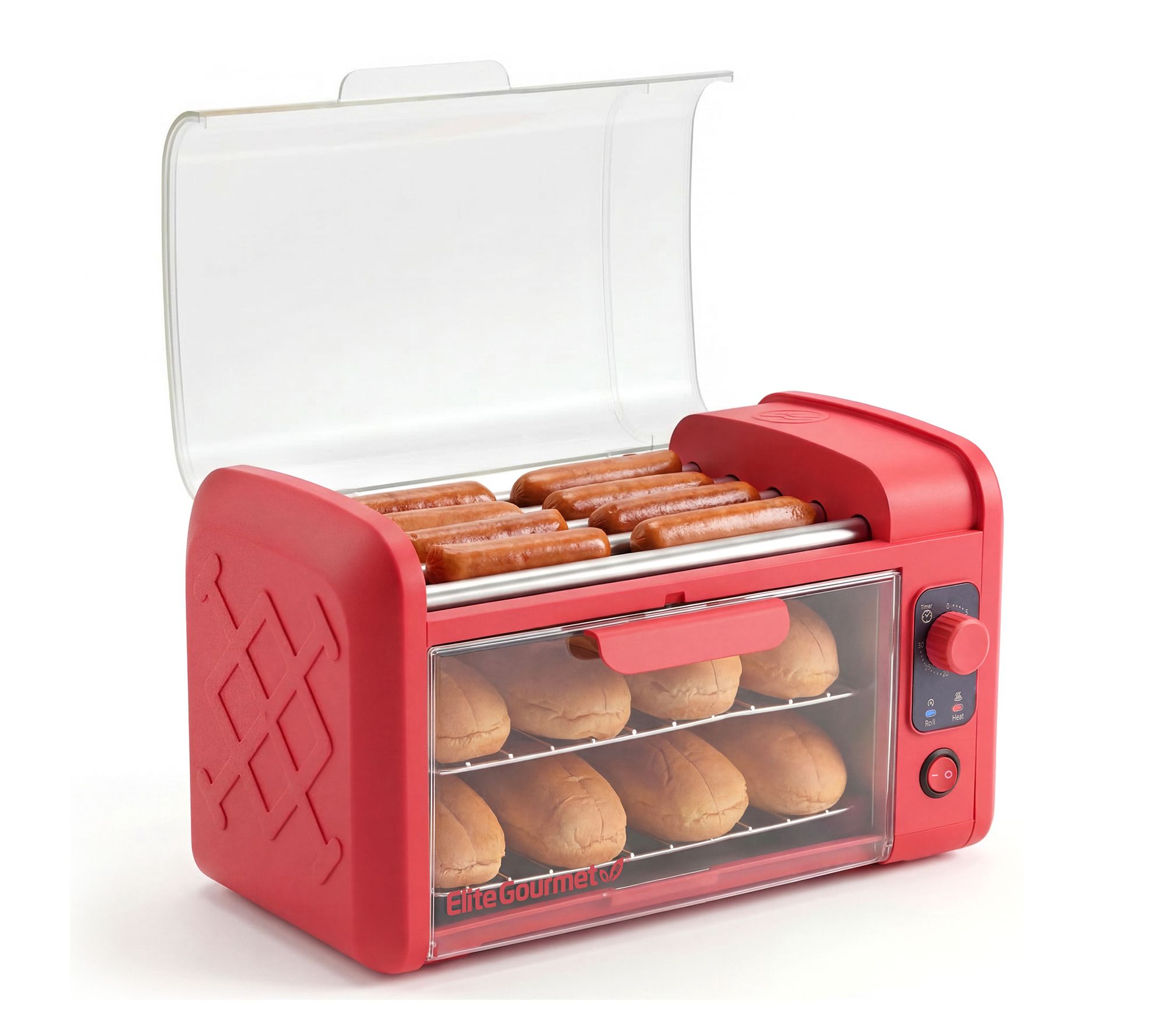 Elite Gourmet 8 -Hot Dog Roller & Toaster Oven