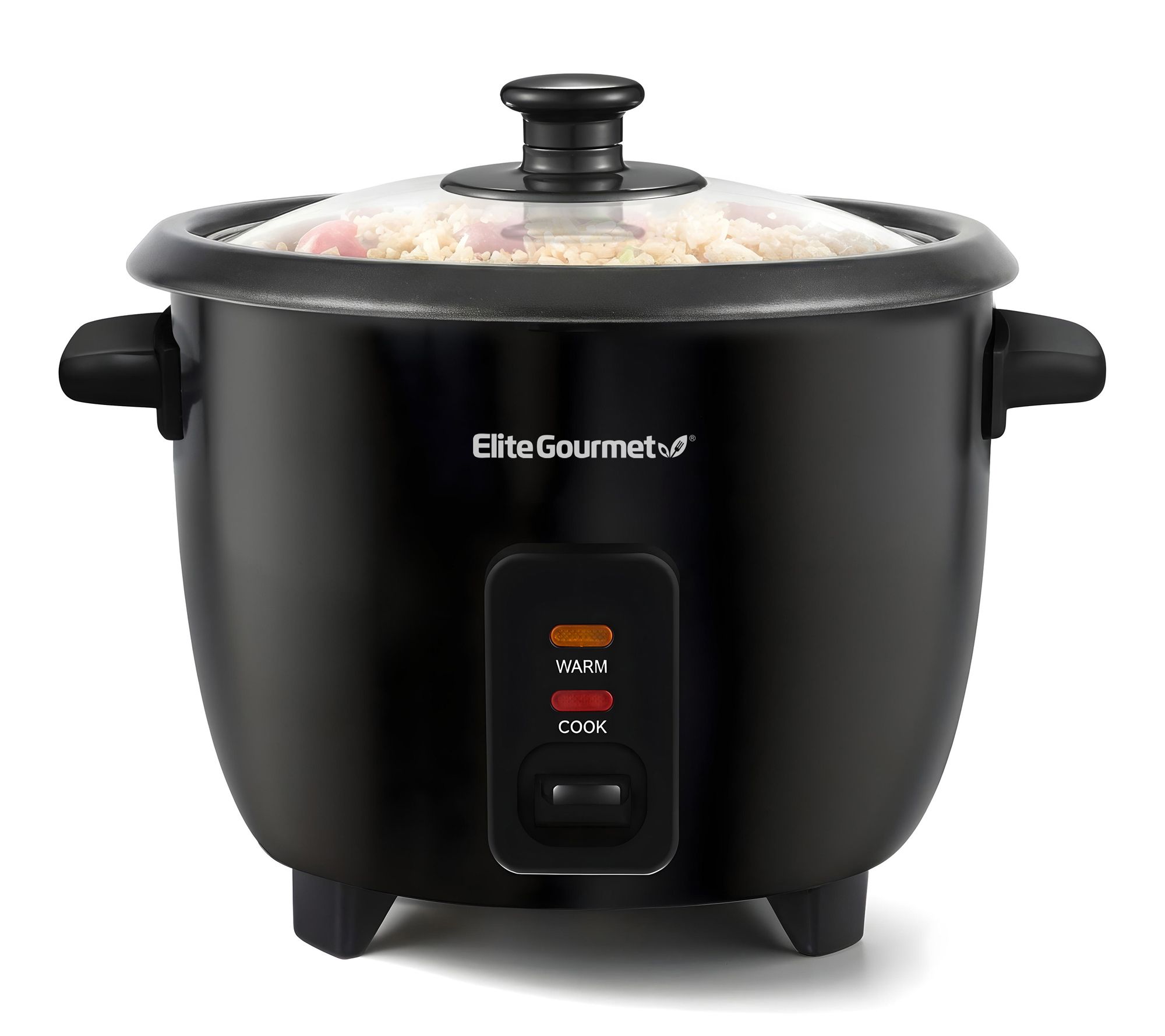 Elite Gourmet 6 -Cup Non-stick Rice Cooker w/ Steam Tray