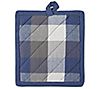 Design Imports Set of 2 Tri Color Checked Potholders, 1 of 6