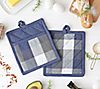 Design Imports Set of 2 Tri Color Checked Potholders, 4 of 6